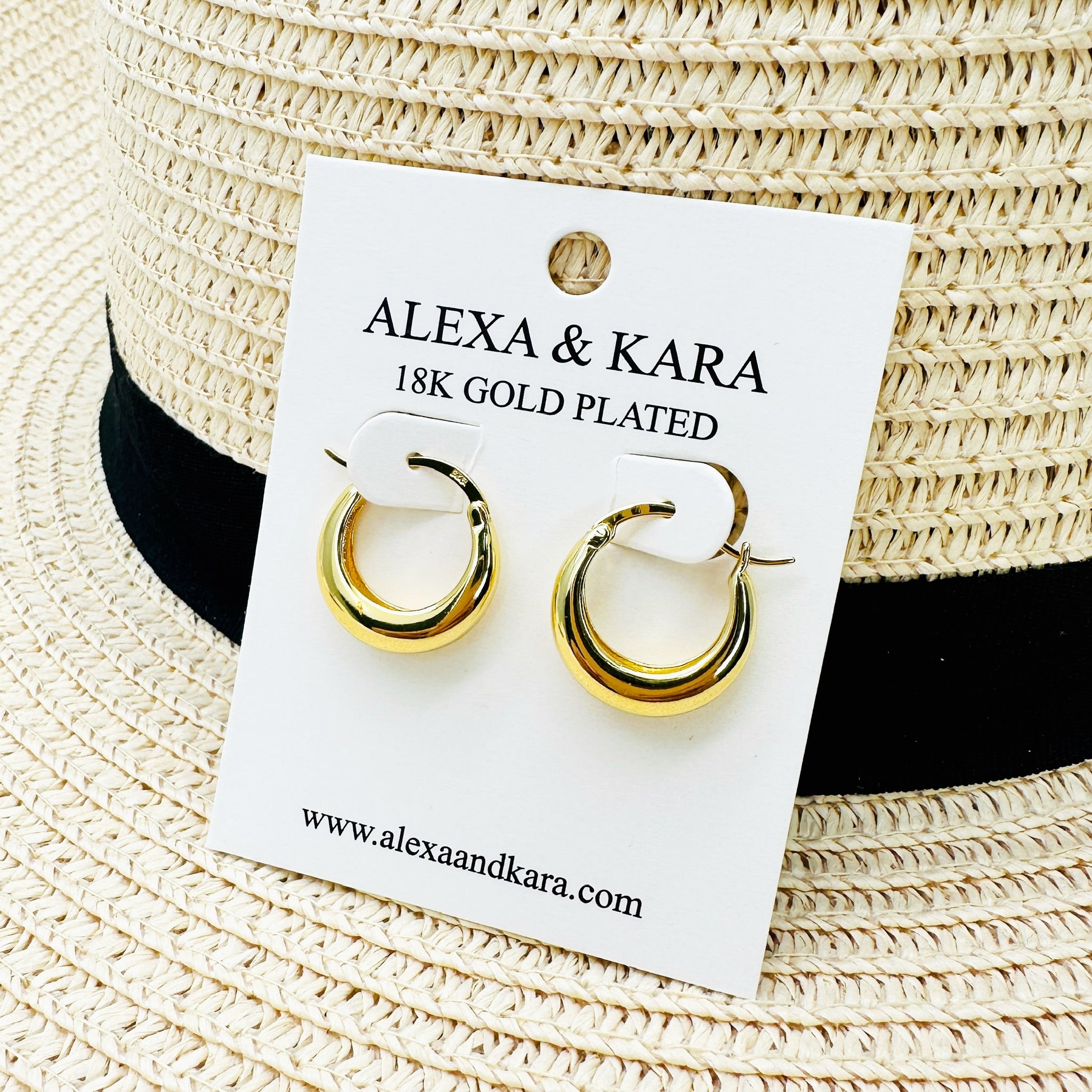 Athena Hoops 18K Gold Plated & Sterling Silver