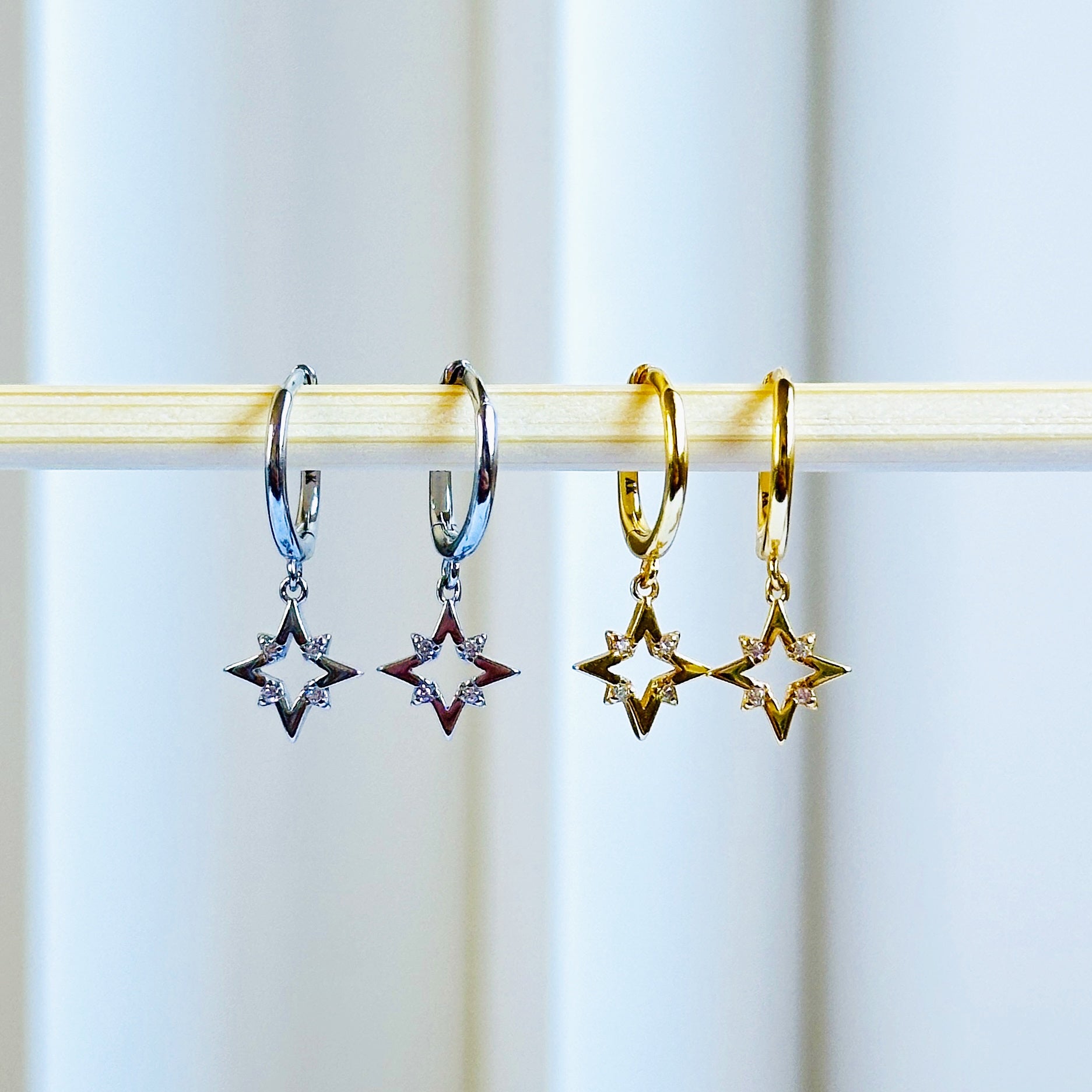 Nyx Huggies 18K Gold Plated & Sterling Silver
