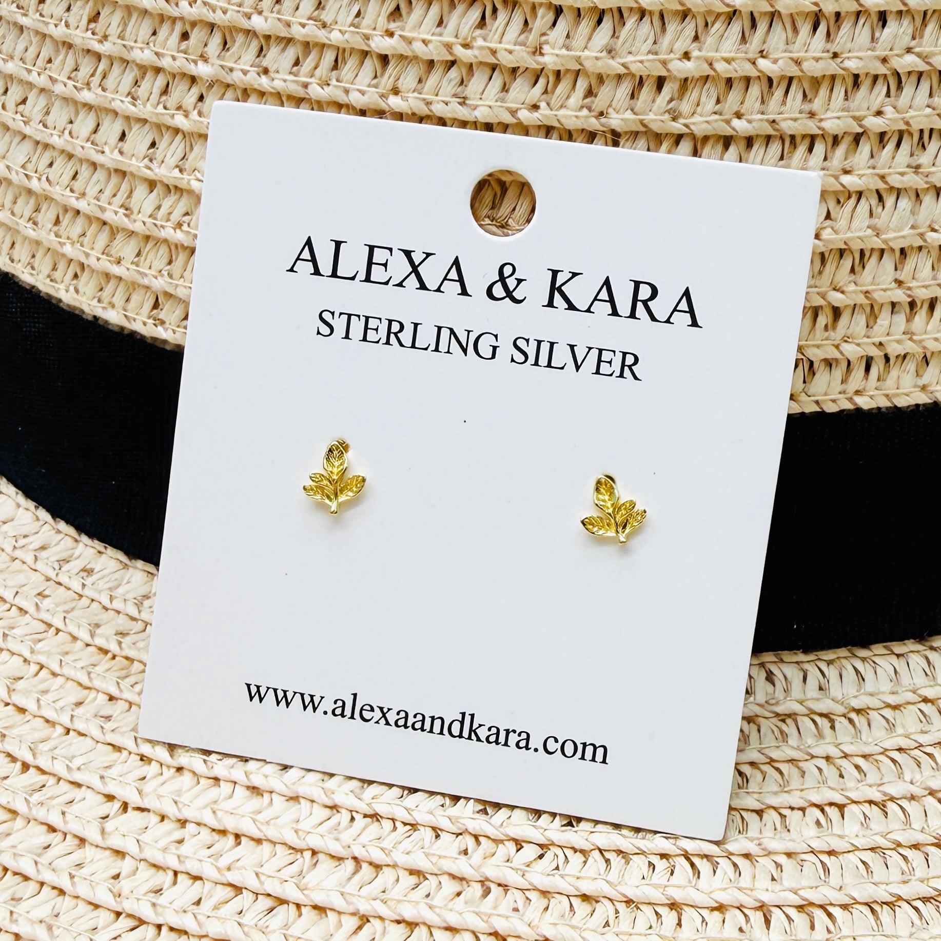 Golden Leaves Studs