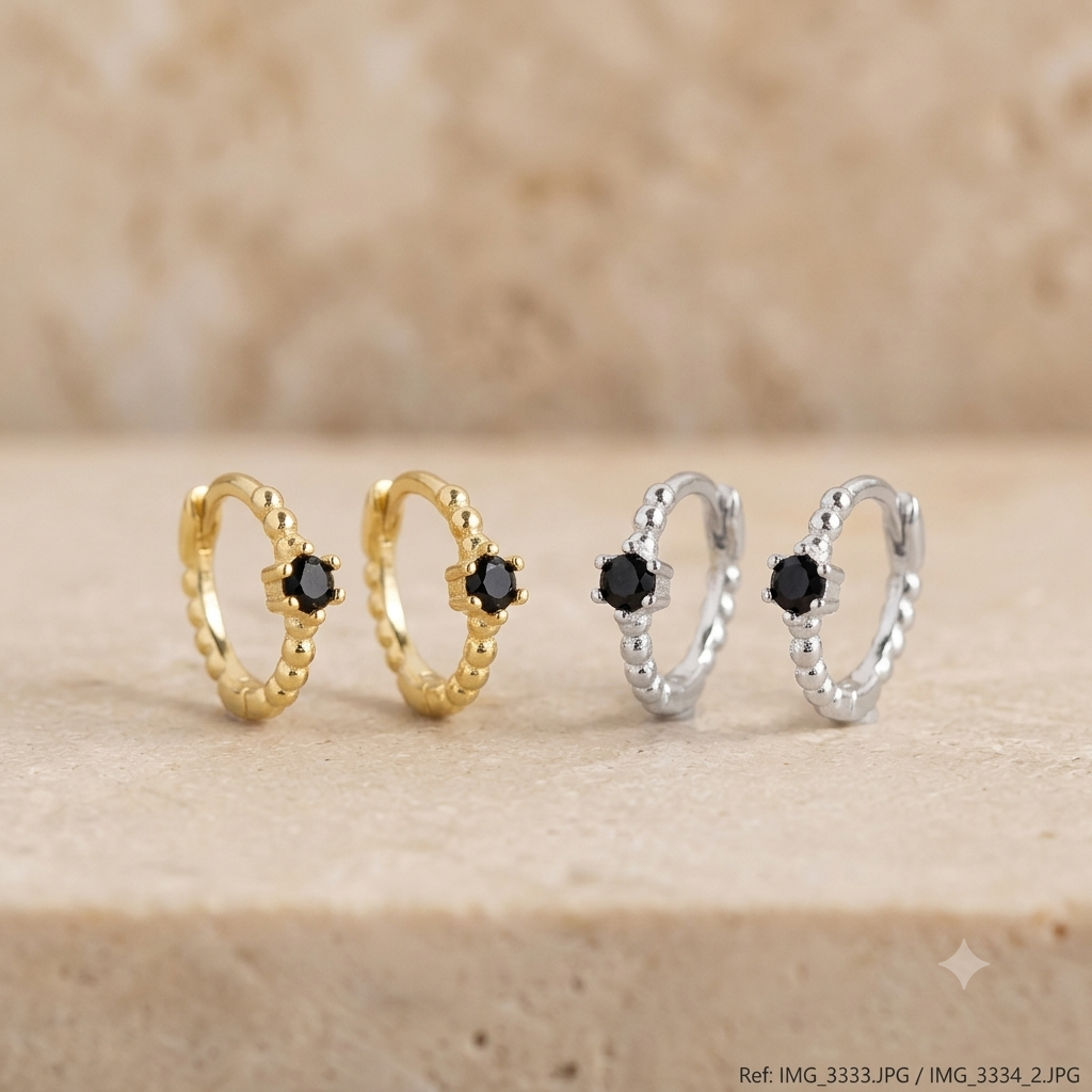 Indi Noir 18K Gold Plated & Sterling Silver