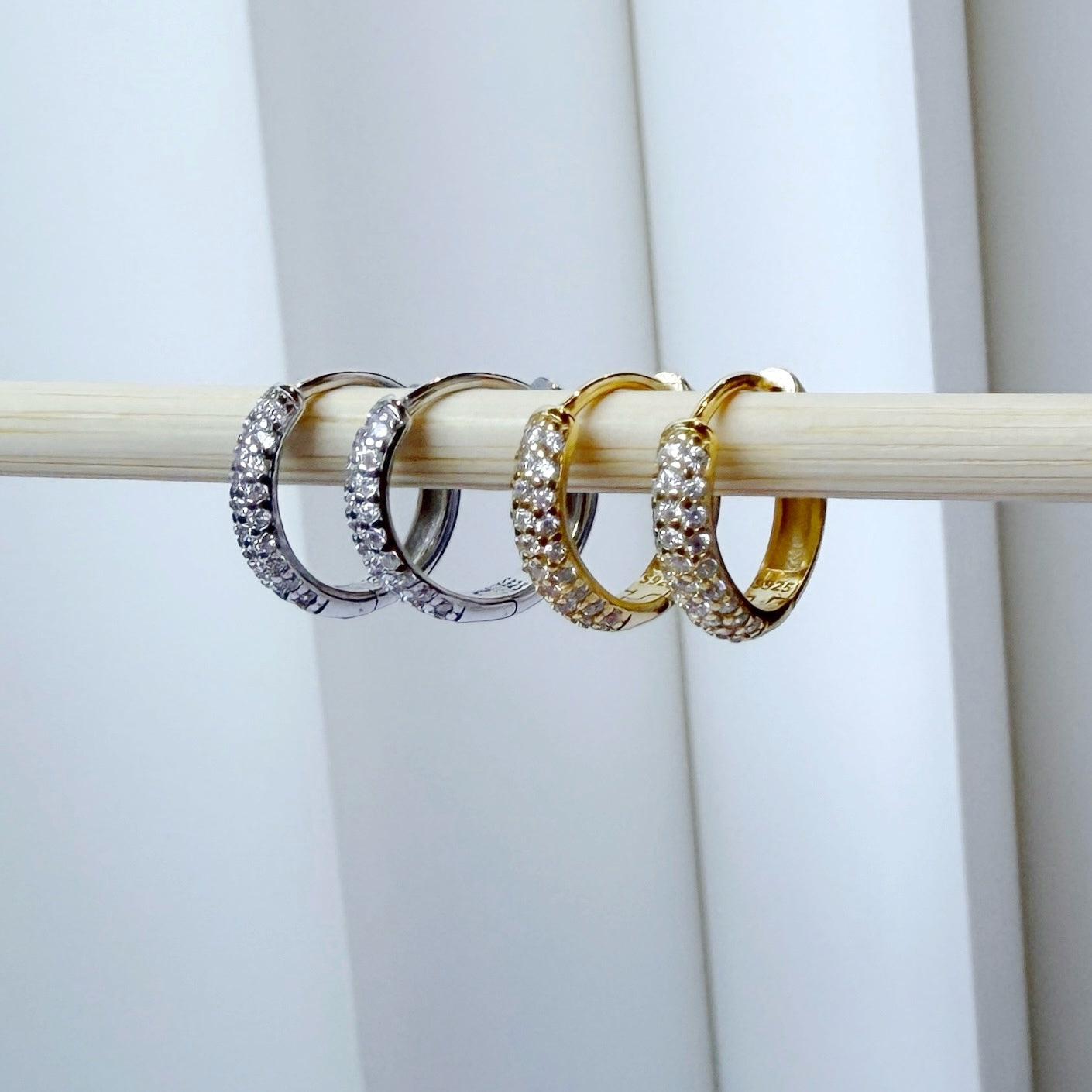 Jacq Hoops 18K Gold Plated & Sterling Silver