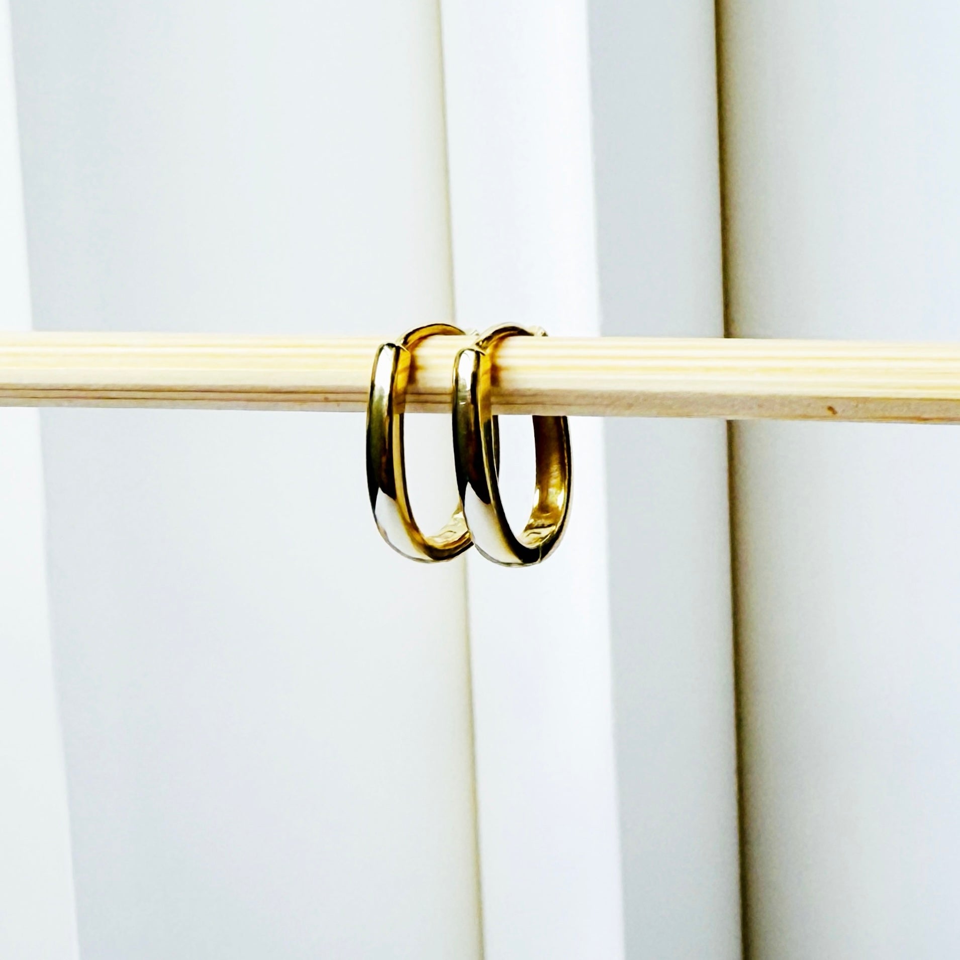 Kara Hoops 18K Gold Plated & Sterling Silver