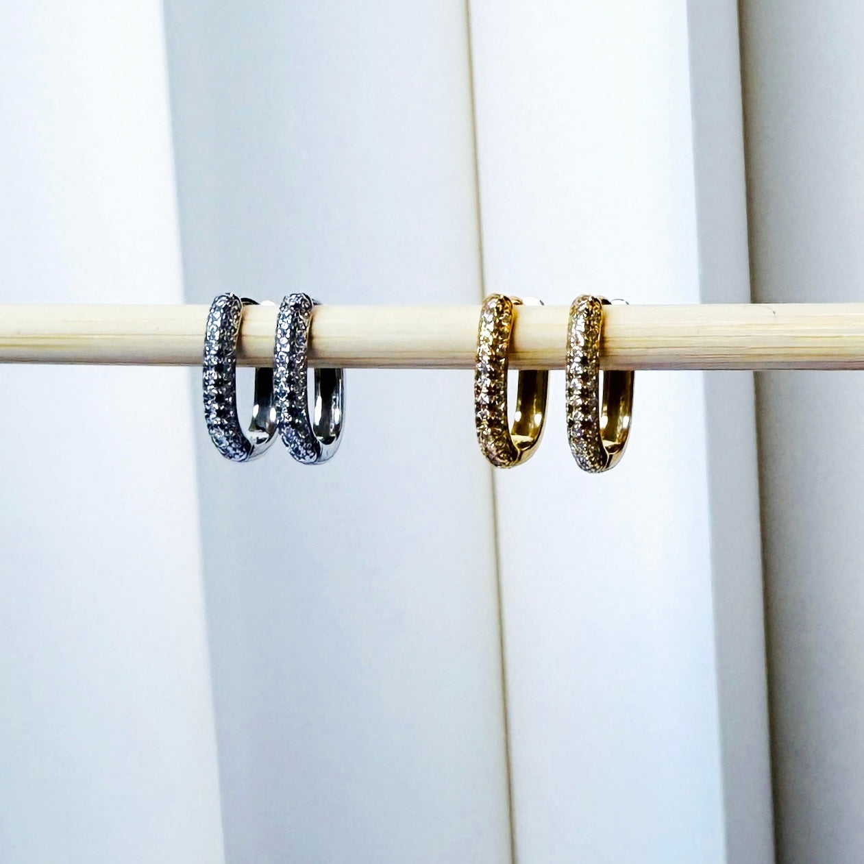 Nadine Hoops 18K Gold Plated & Sterling Silver