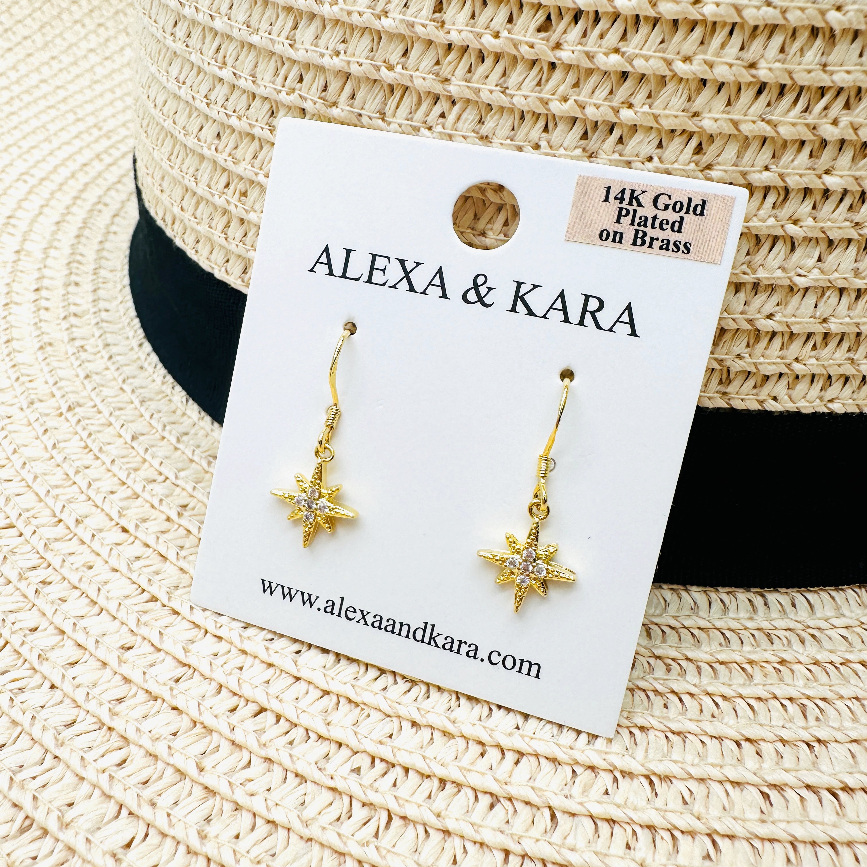 Northern Star Hooks 14K Gold Plated on Brass