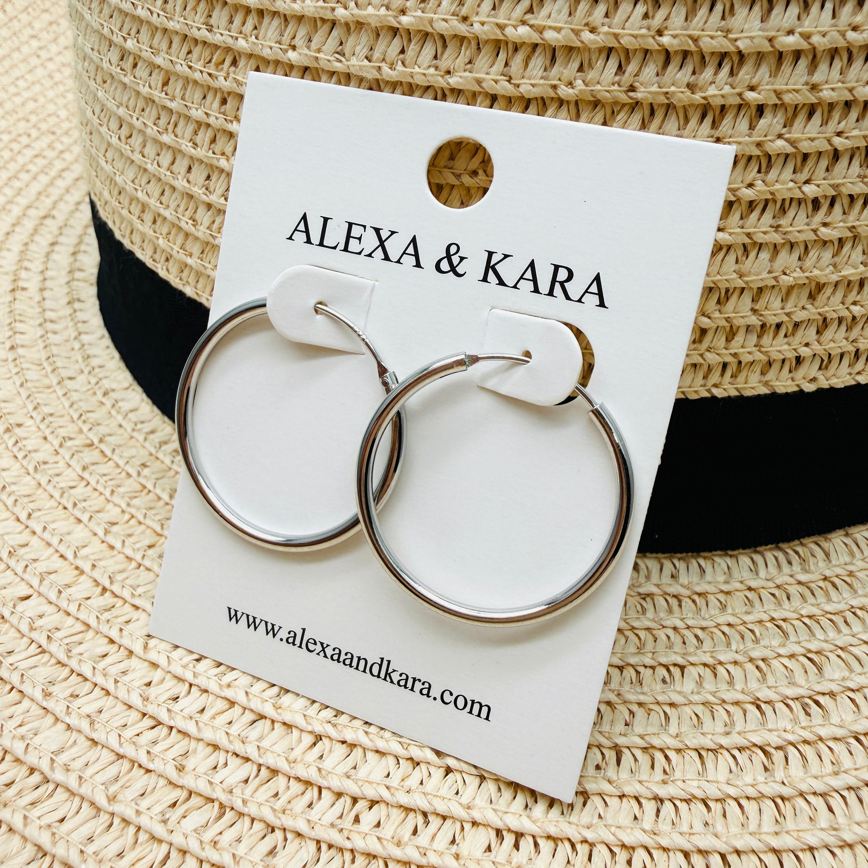 Simple Hoops Silver 5 Sizes