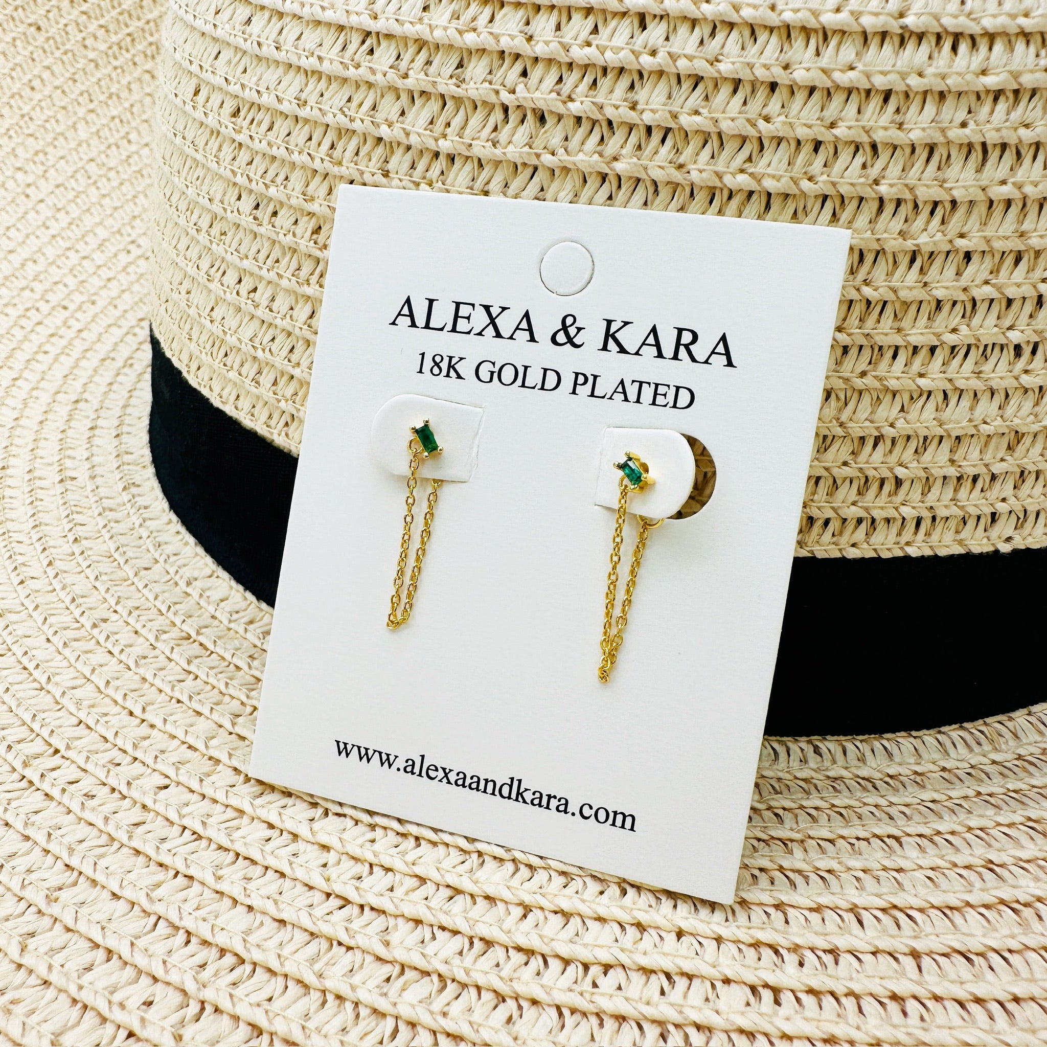 Rei Loops Emerald 18K Gold Plated