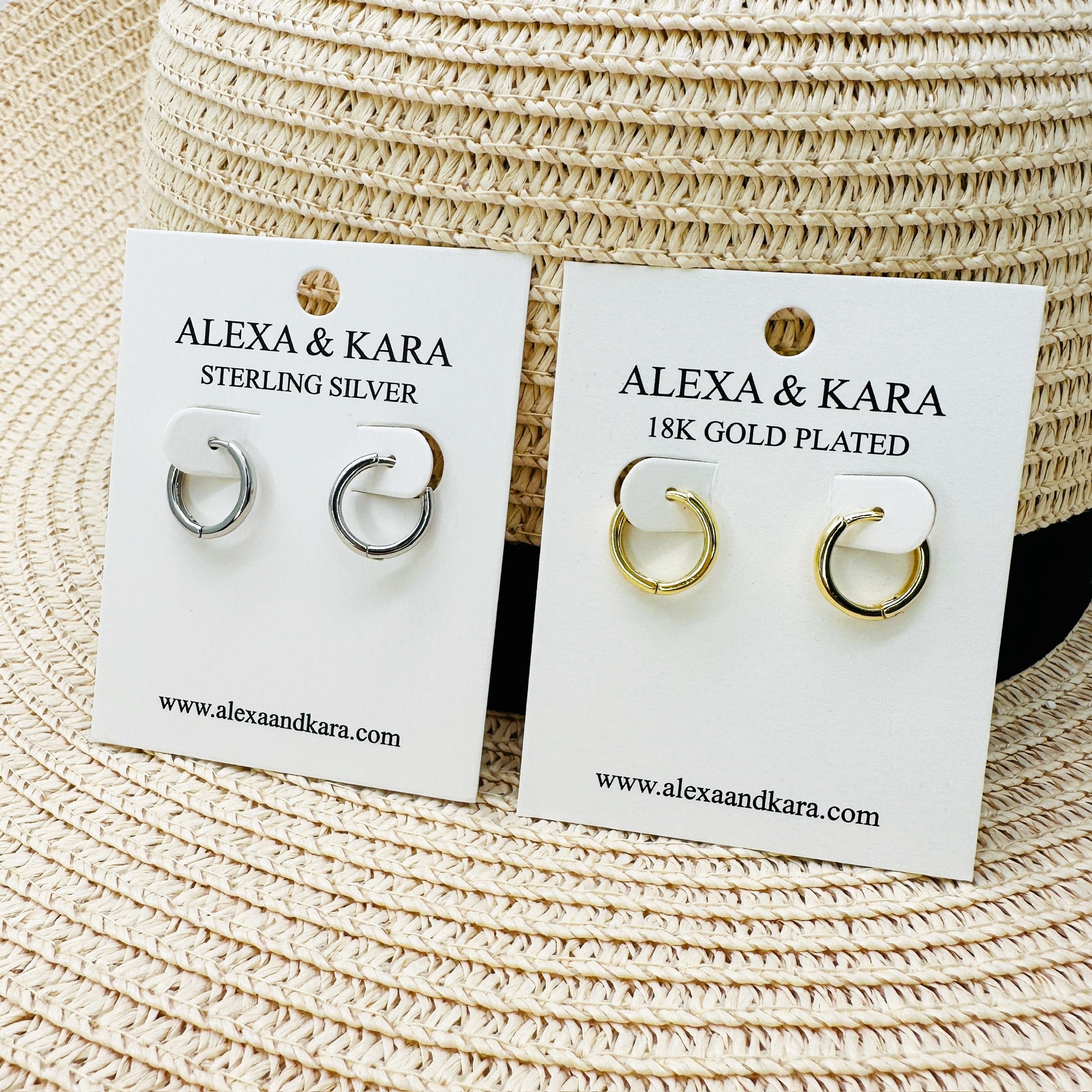 Simple Sleepers 10mm 18K Gold Plated & Sterling Silver