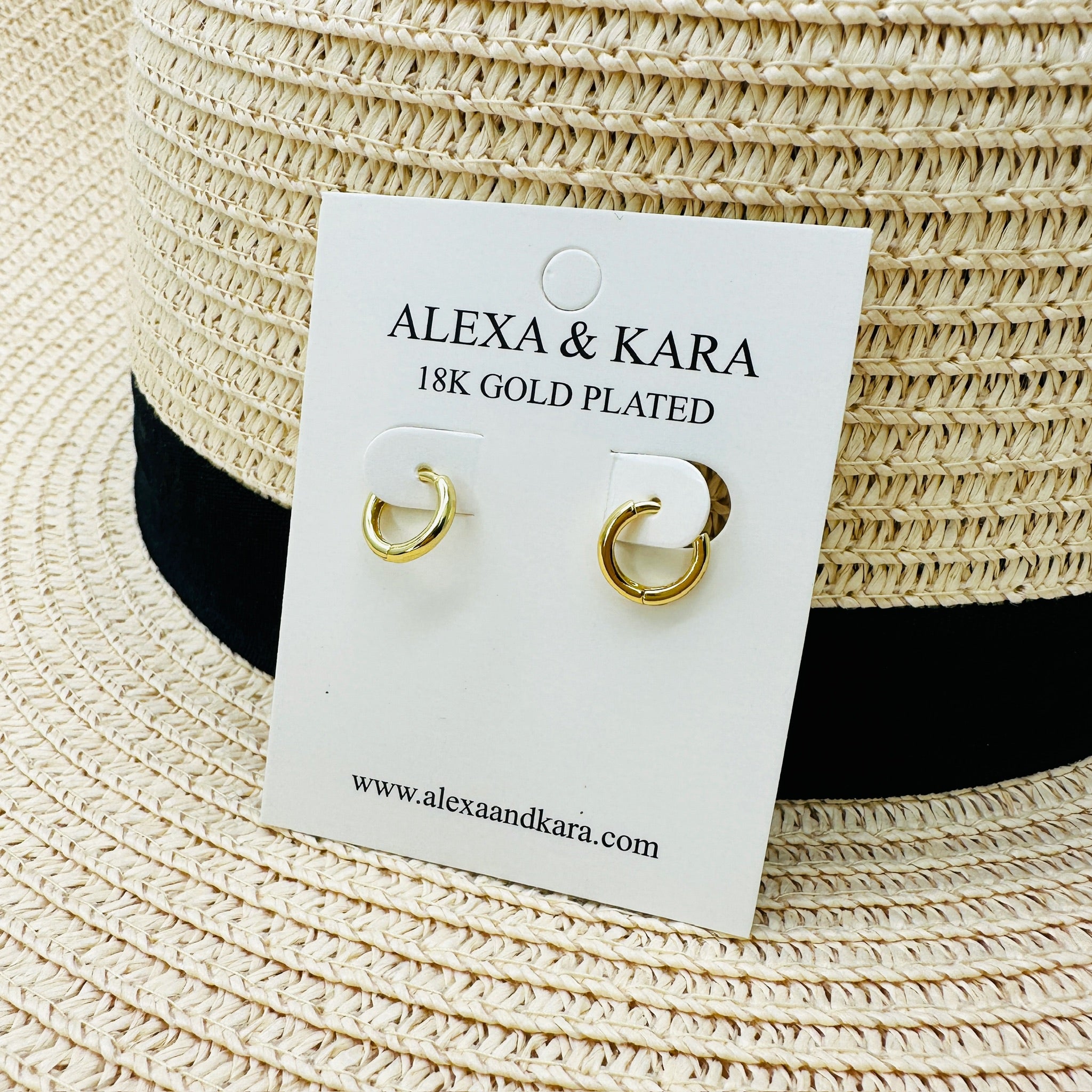Simple Sleepers 8mm 18K Gold Plated & Sterling Silver