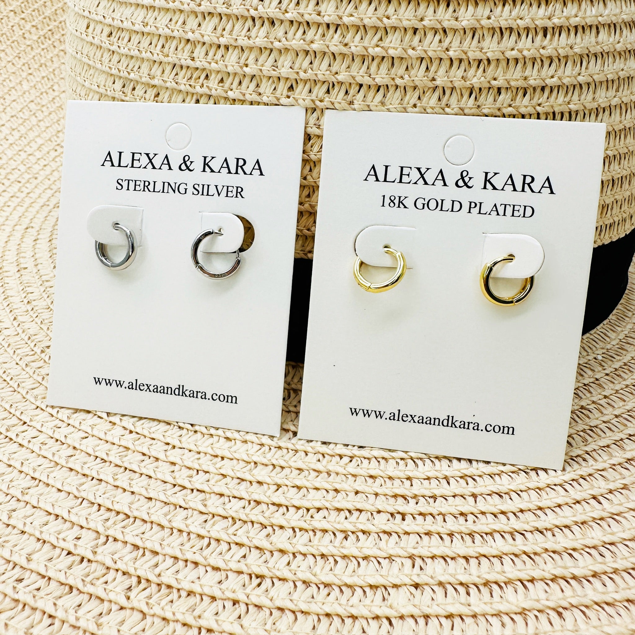 Simple Sleepers 8mm 18K Gold Plated & Sterling Silver