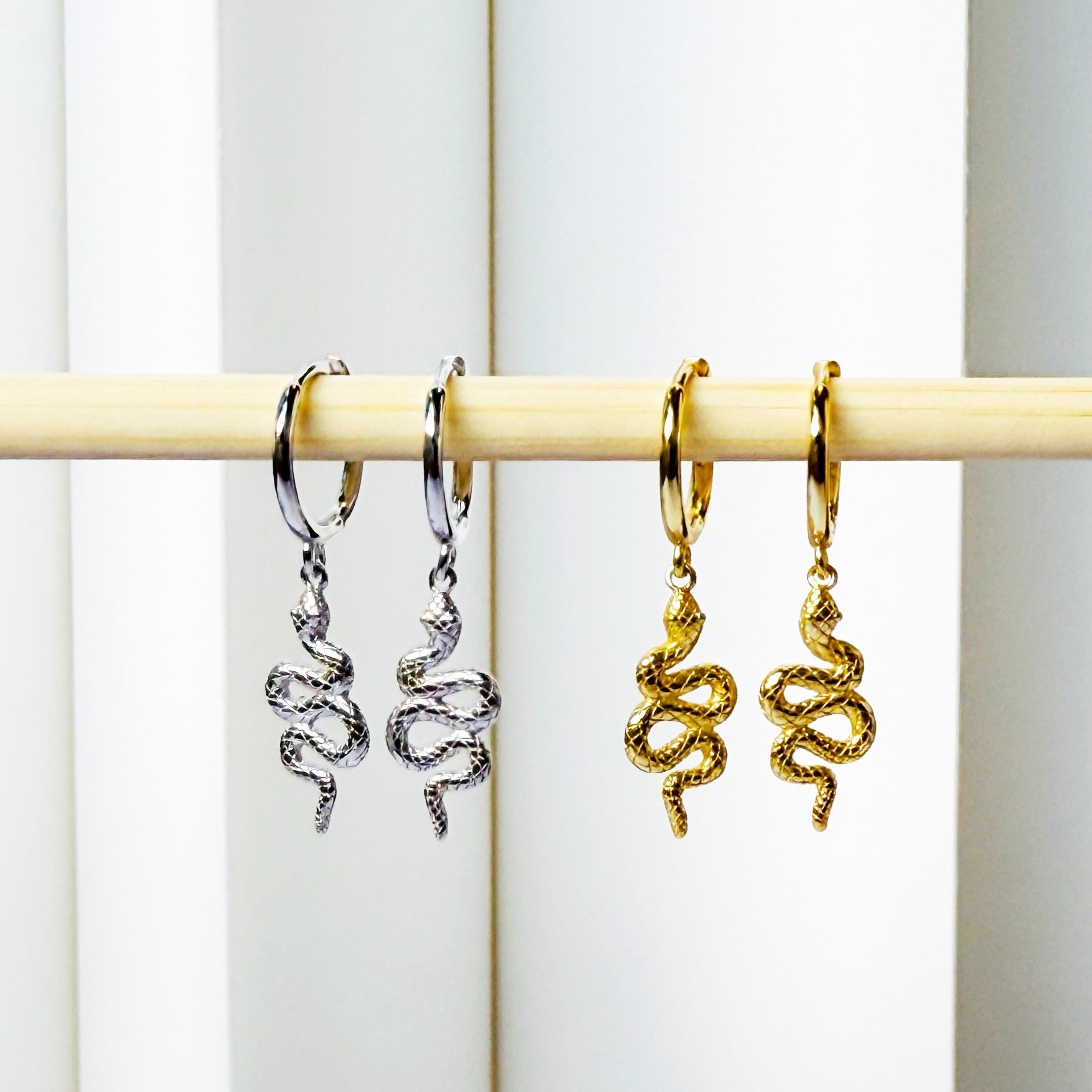 Slithers Huggies 18K Gold Plated & Sterling Silver