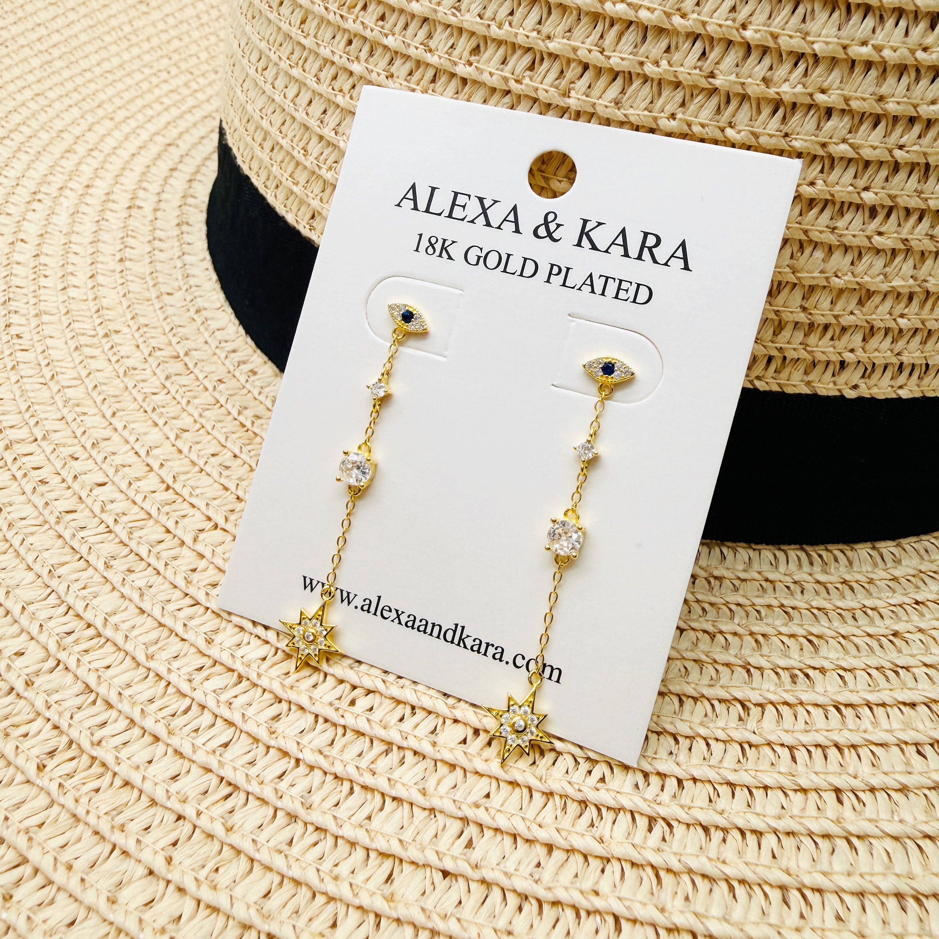 Starry Night 18K Gold Plated Sterling Silver