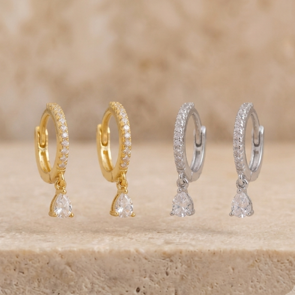 Twinkle Huggies 18K Gold Plated & Sterling Silver