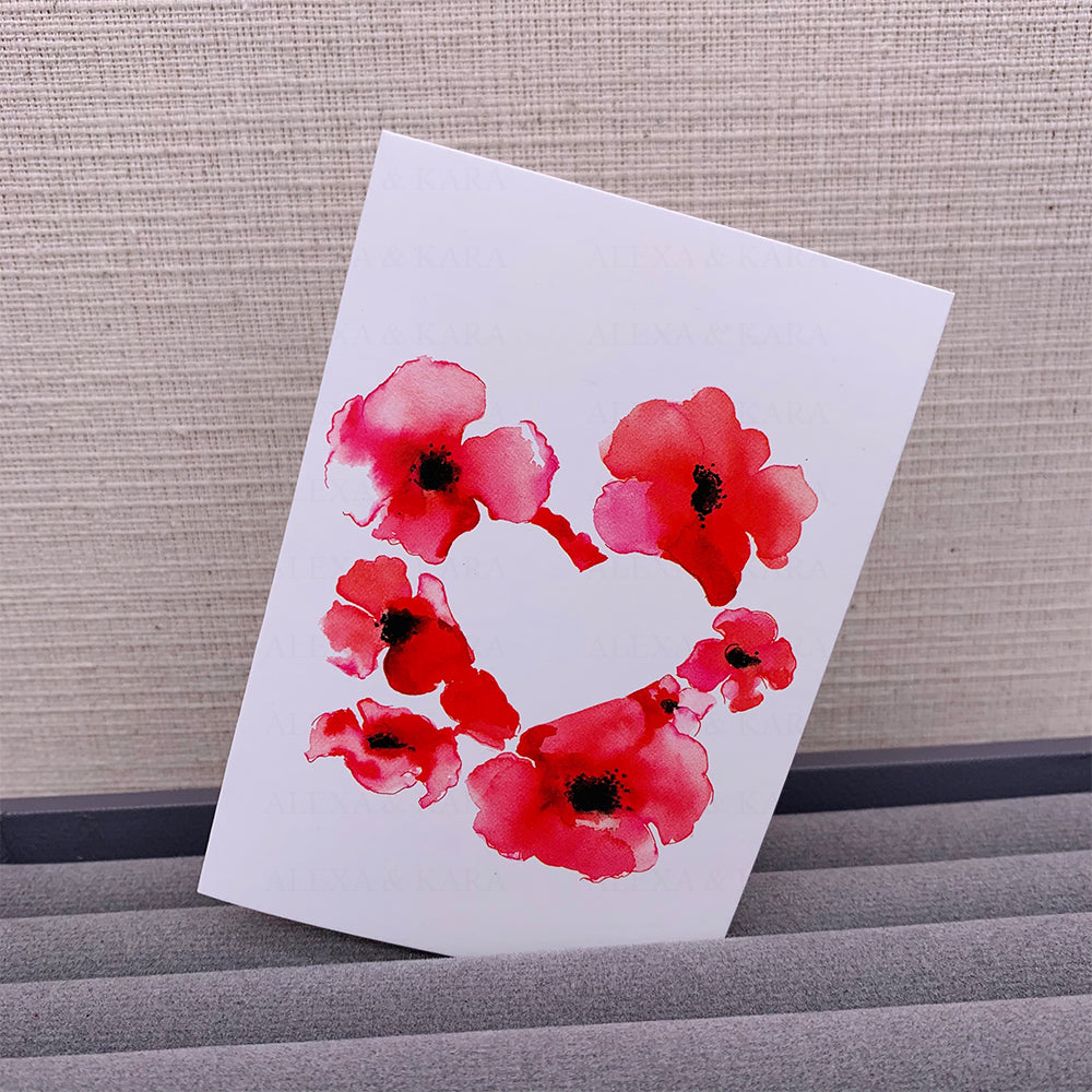 Heart & Flowers | Red & White