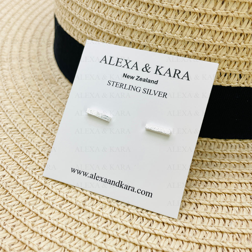 Bar Studs | Sterling Silver