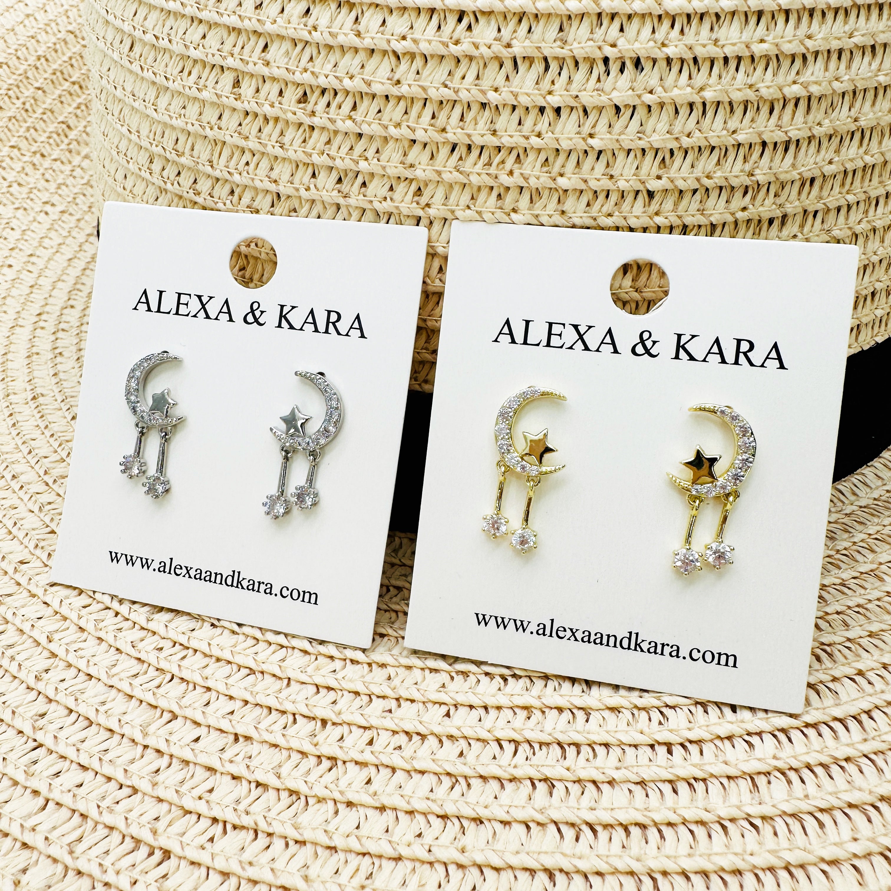Crescent Drops 14K Gold Plated on Brass