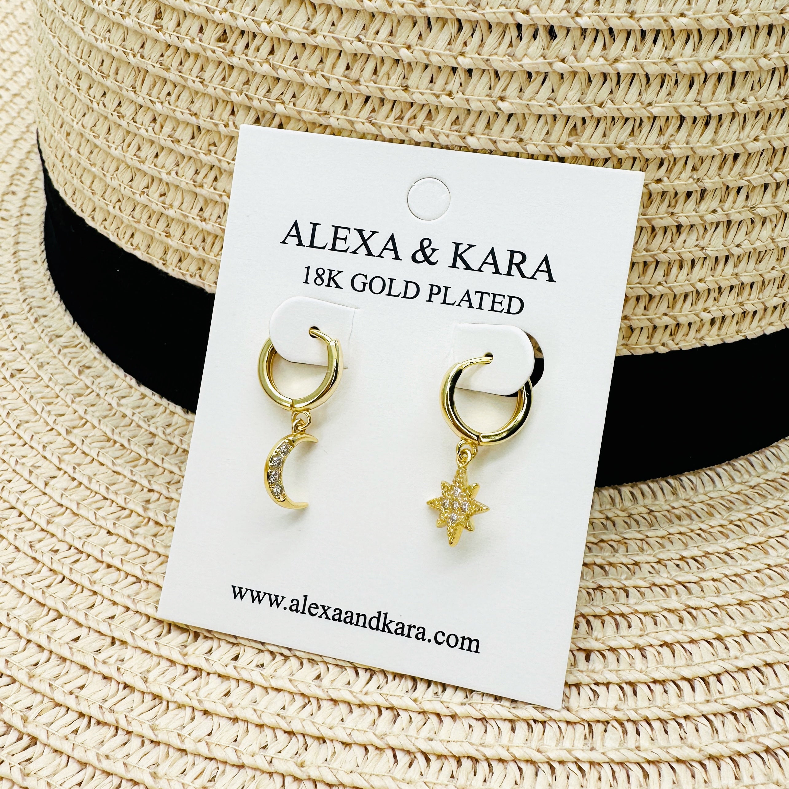 Luna Huggies 18K Gold Plated & Sterling Silver
