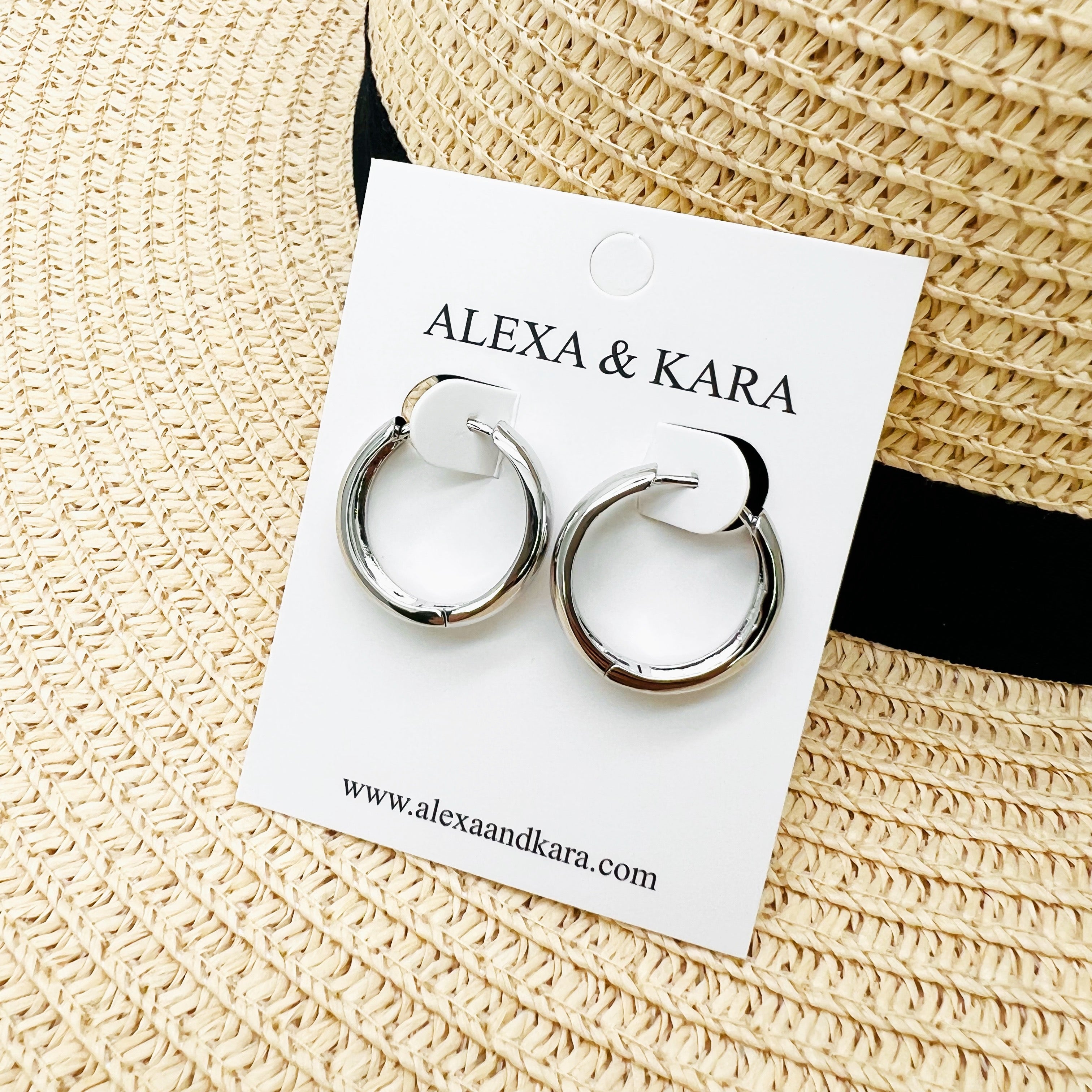 Hailey Hoops 18K Gold Plated & Sterling Silver