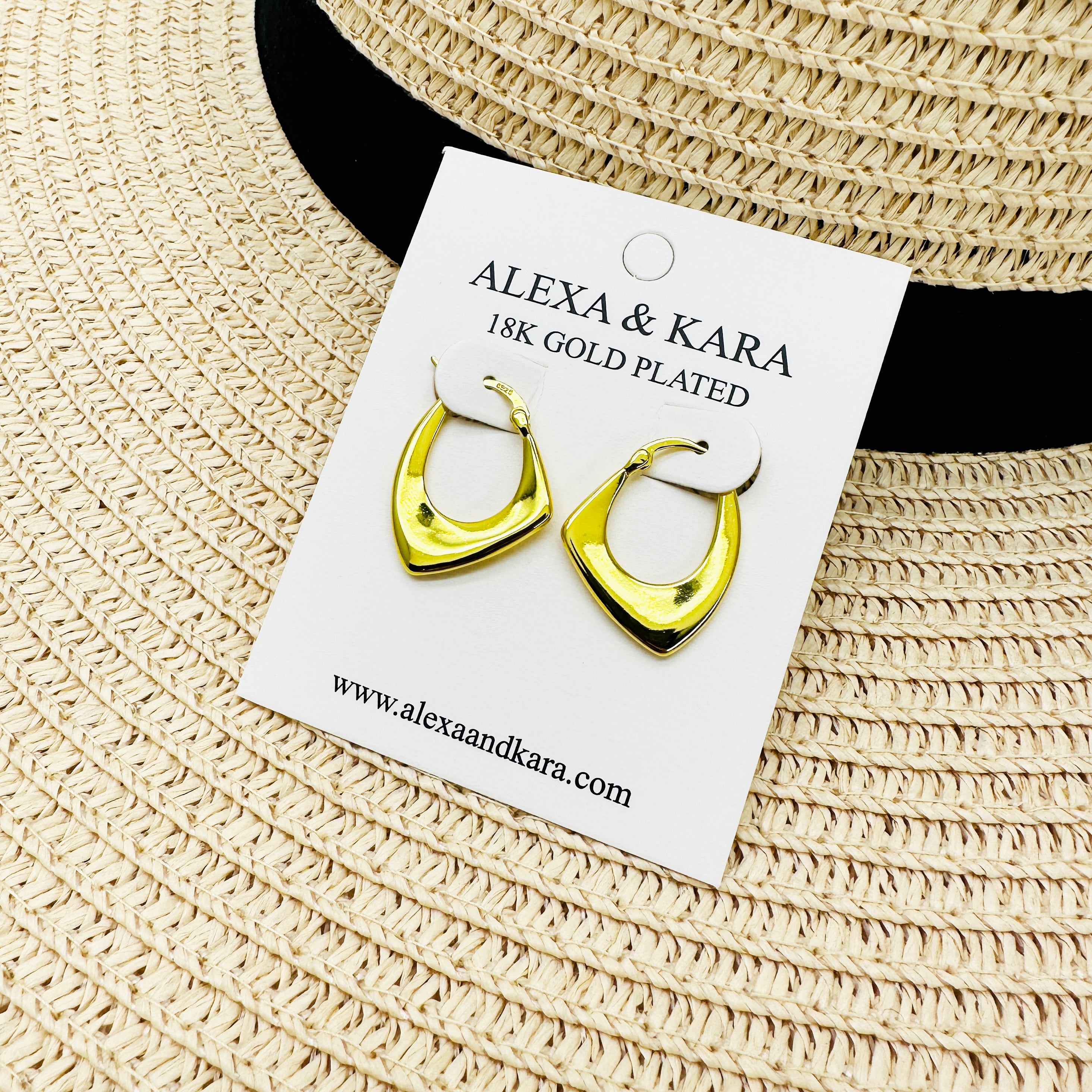 Lara Hoops 18K Gold Plated & Sterling Silver