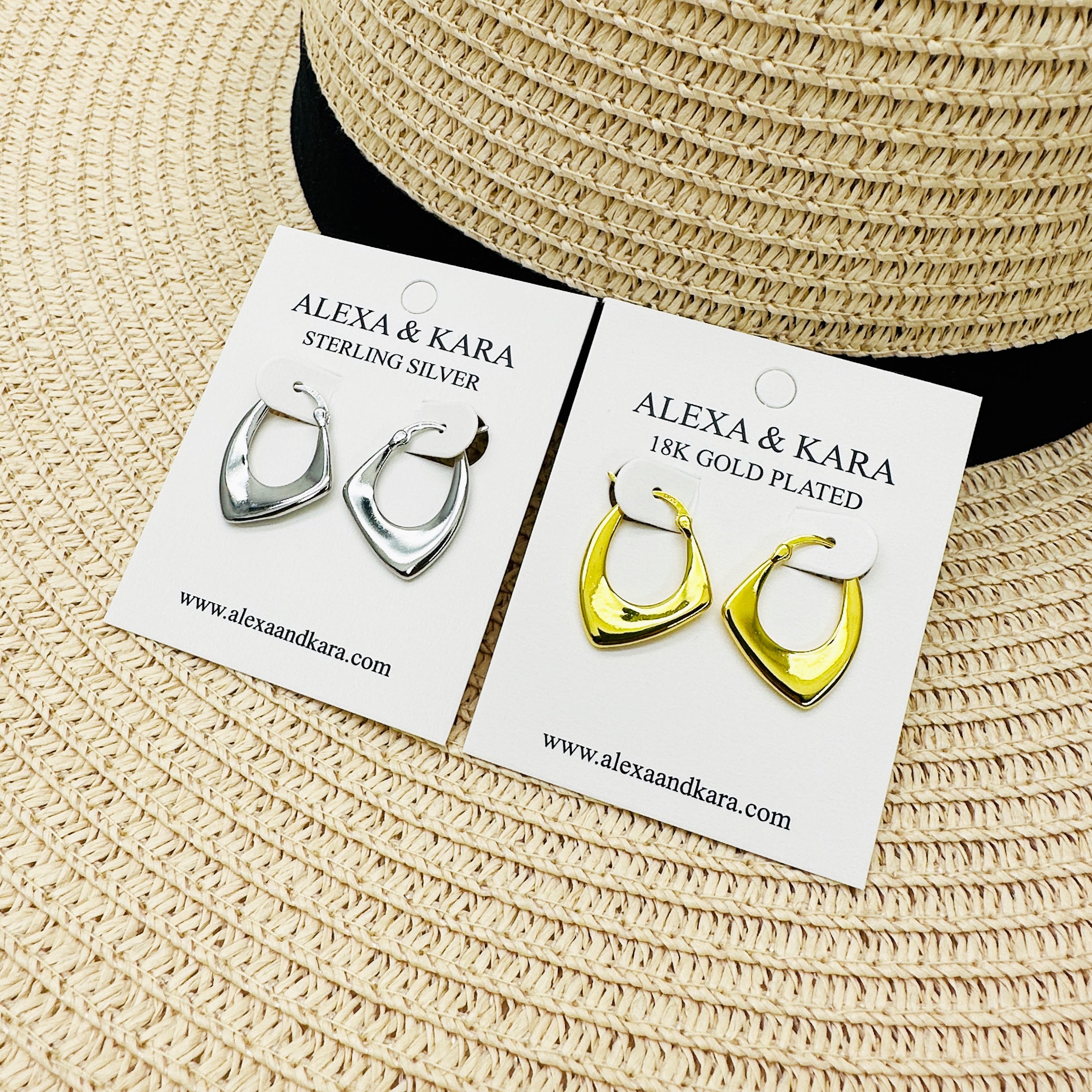 Lara Hoops 18K Gold Plated & Sterling Silver