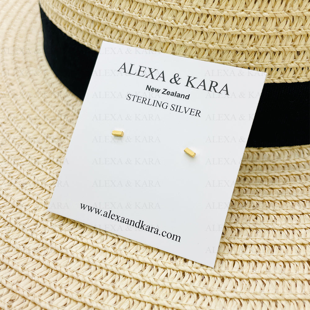 Mini Bar Studs | Sterling Silver