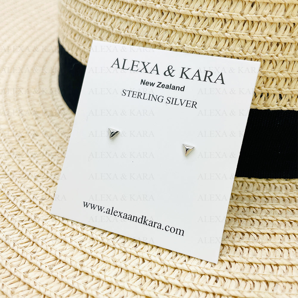 Mini Triangle Studs | Sterling Silver