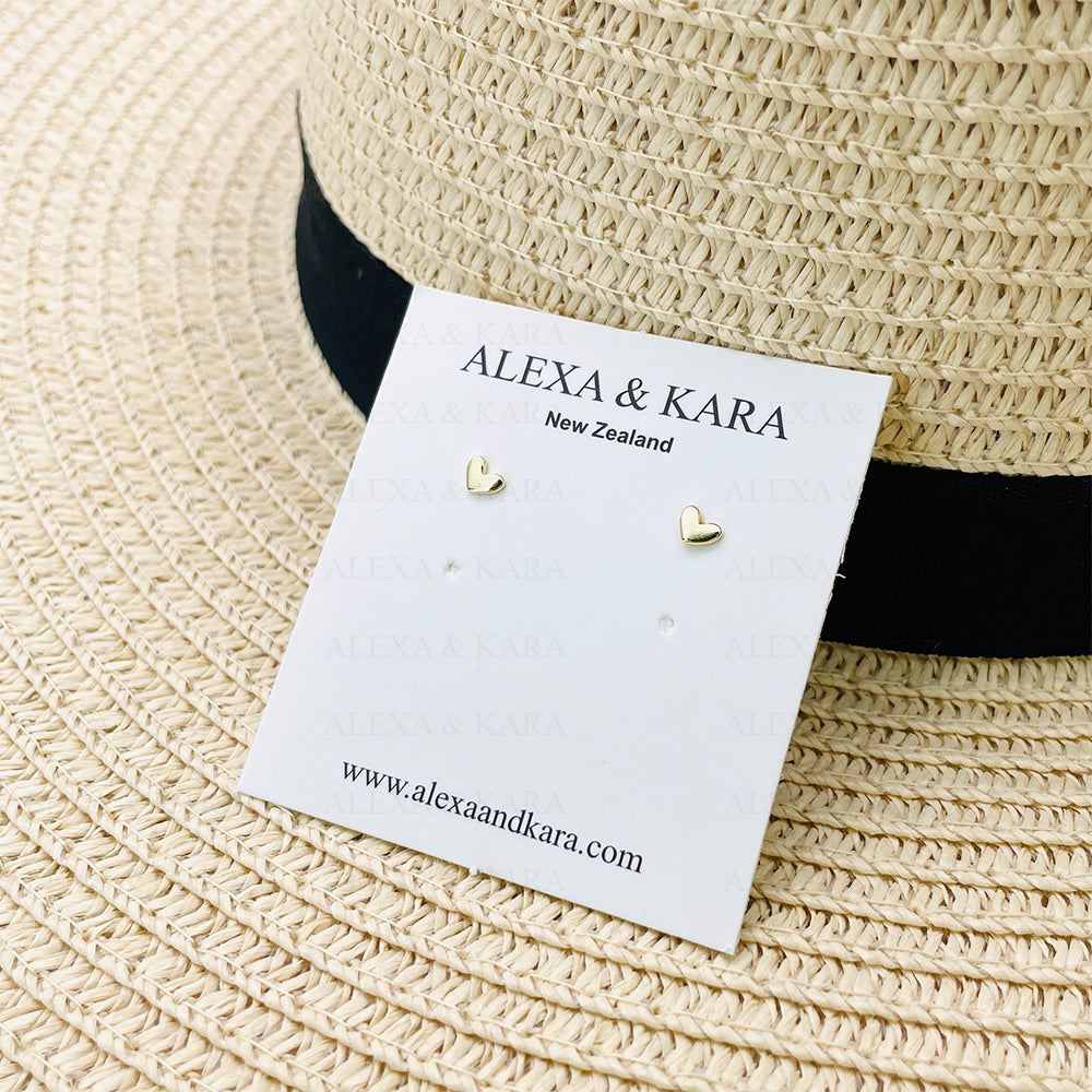 Mini Hearts Studs | Sterling Silver & Gold Plated Sterling Silver