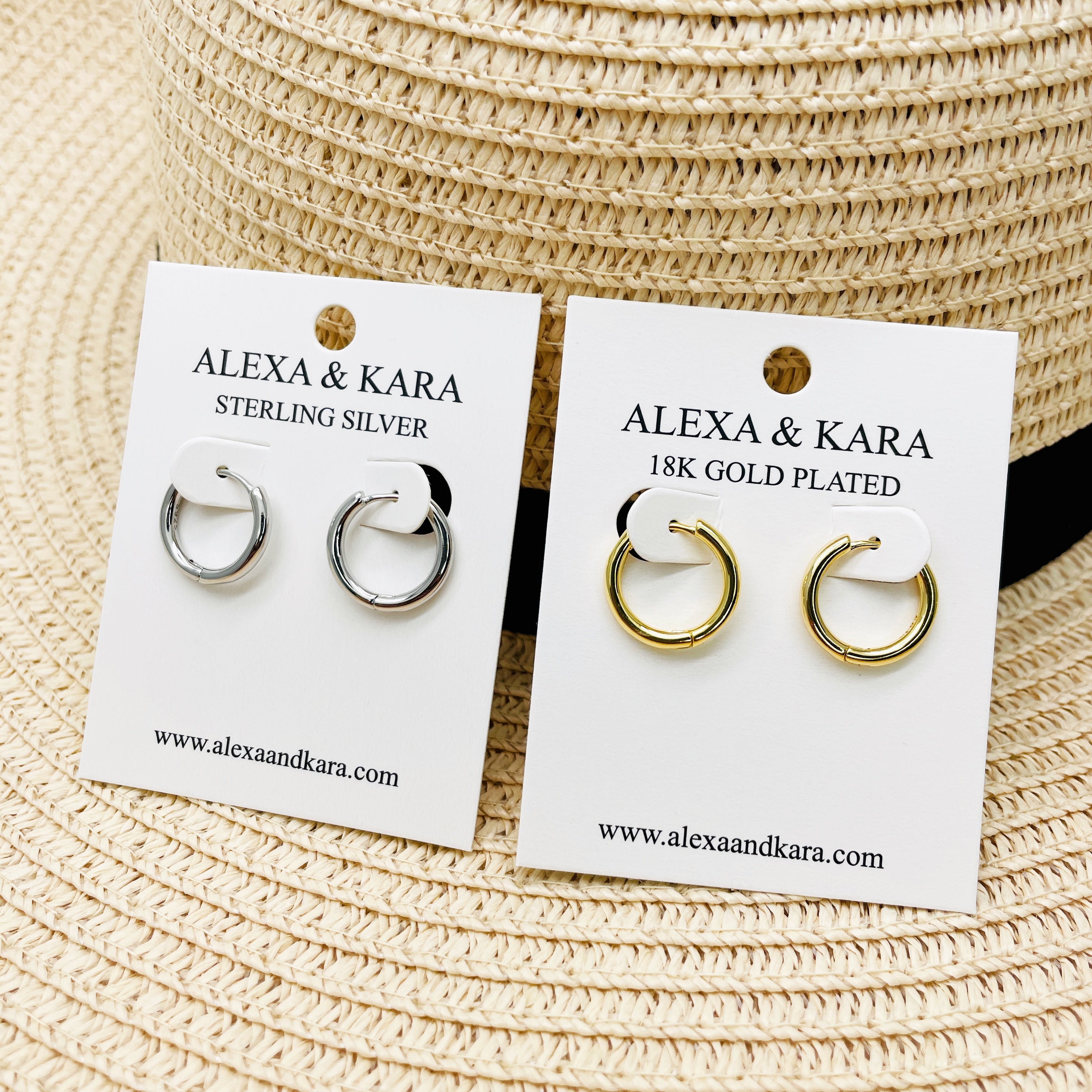 Simple Sleepers 12mm 18K Gold Plated & Sterling Silver