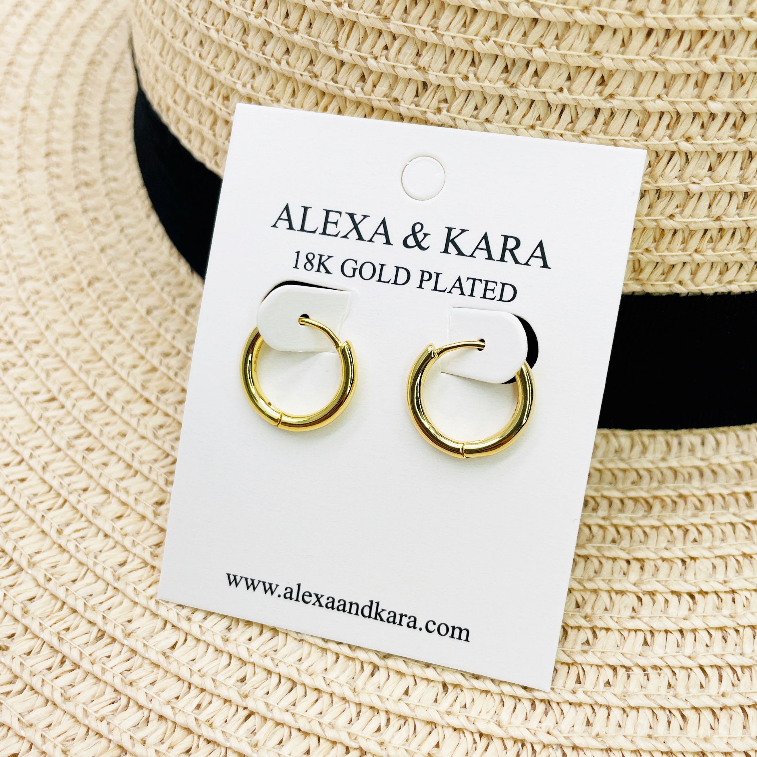 Simple Sleepers 12mm 18K Gold Plated & Sterling Silver