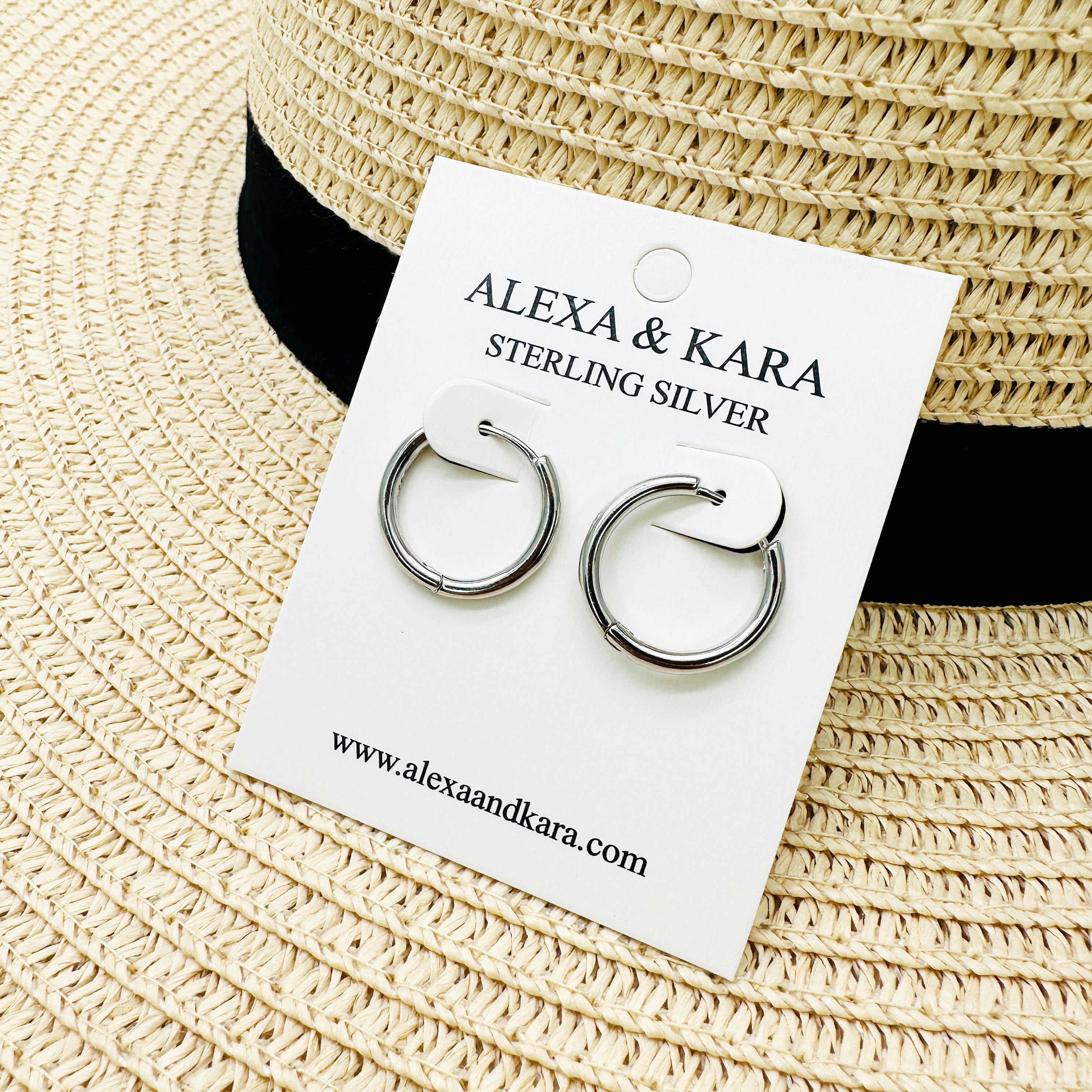 Simple Sleepers 15mm 18K Gold Plated & Sterling Silver