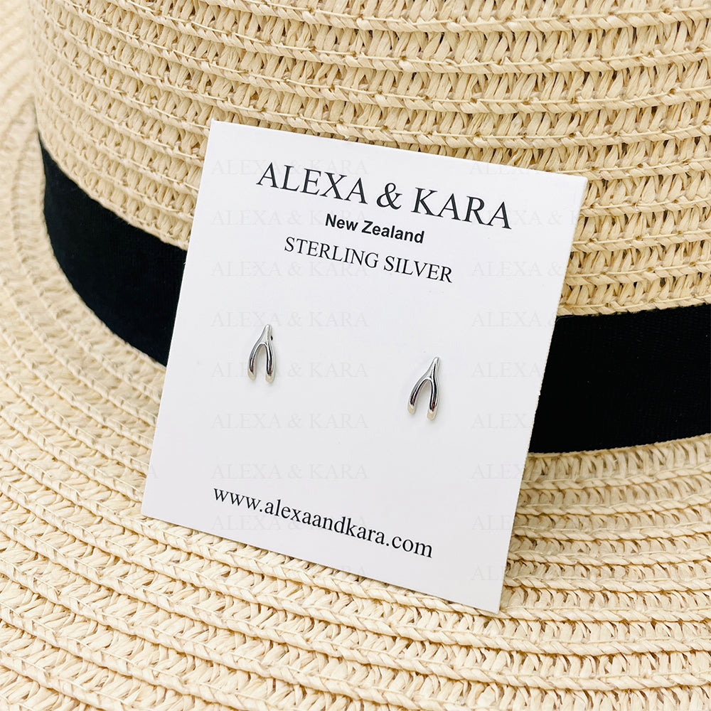 Wishbones Studs | Sterling Silver
