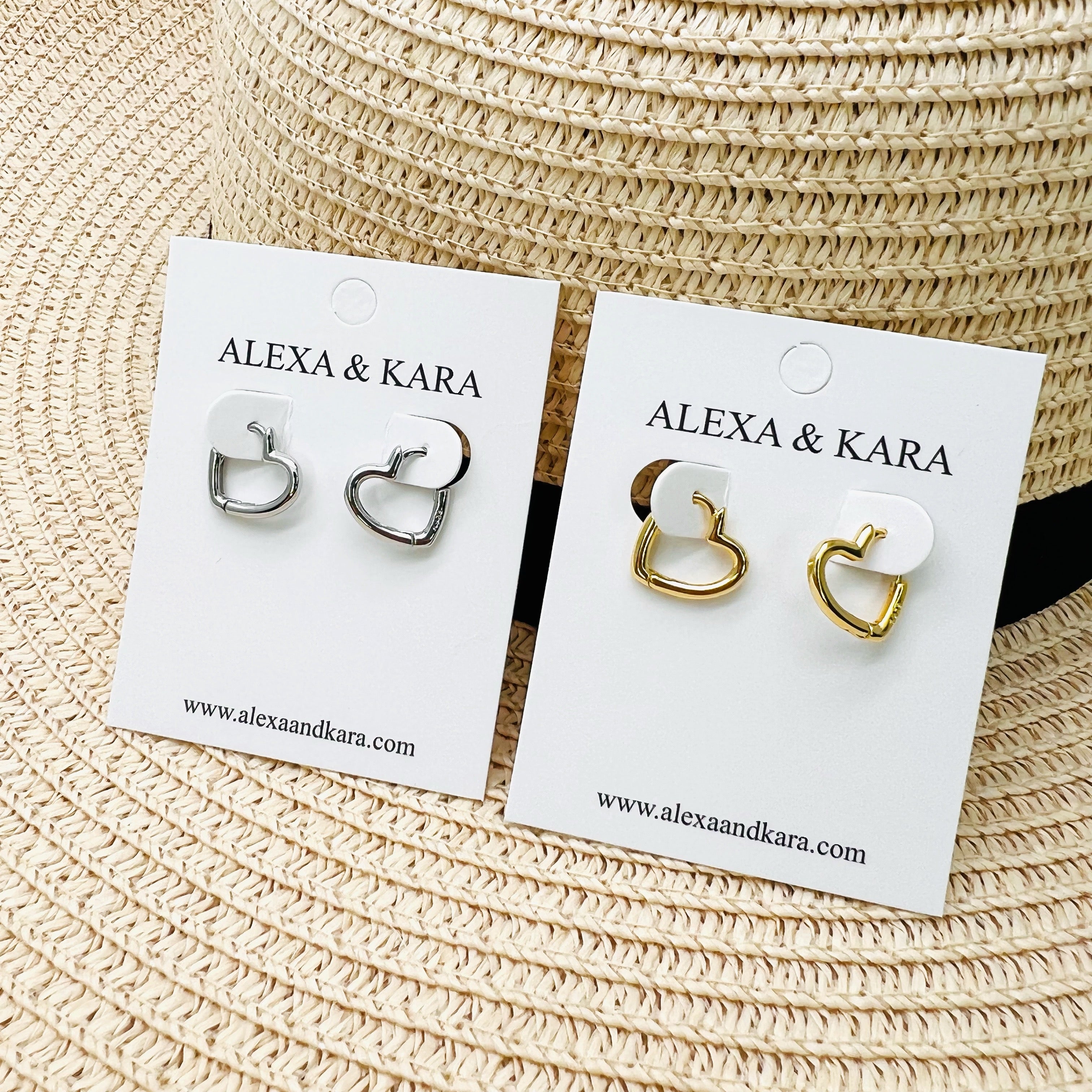 Zoe Hearts 18K Gold Plated & Sterling Silver