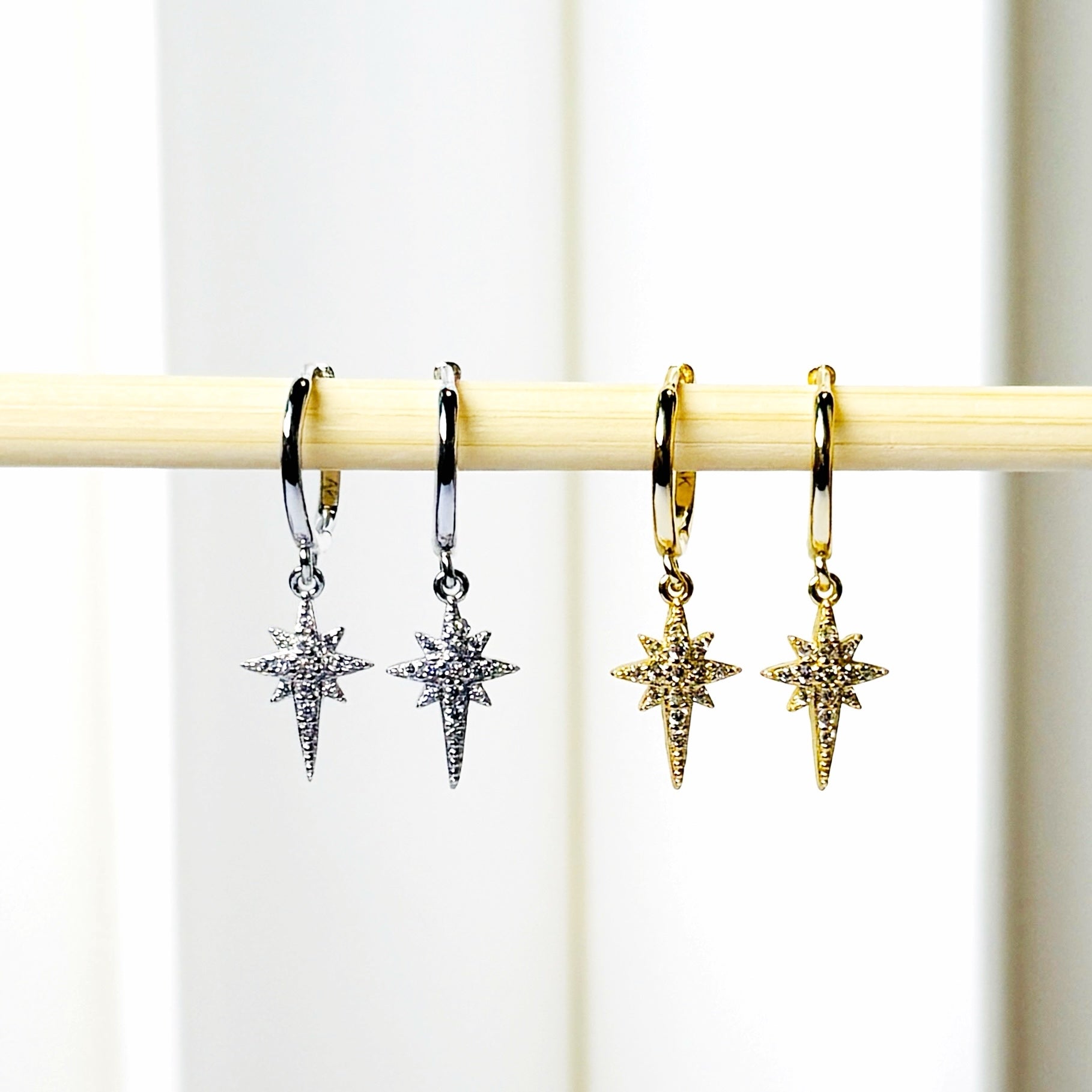 Celeste Huggies 18K Gold Plated & Sterling Silver