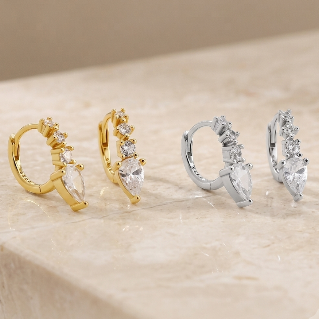 Charlotte Huggies 18K Gold Plated & Sterling Silver