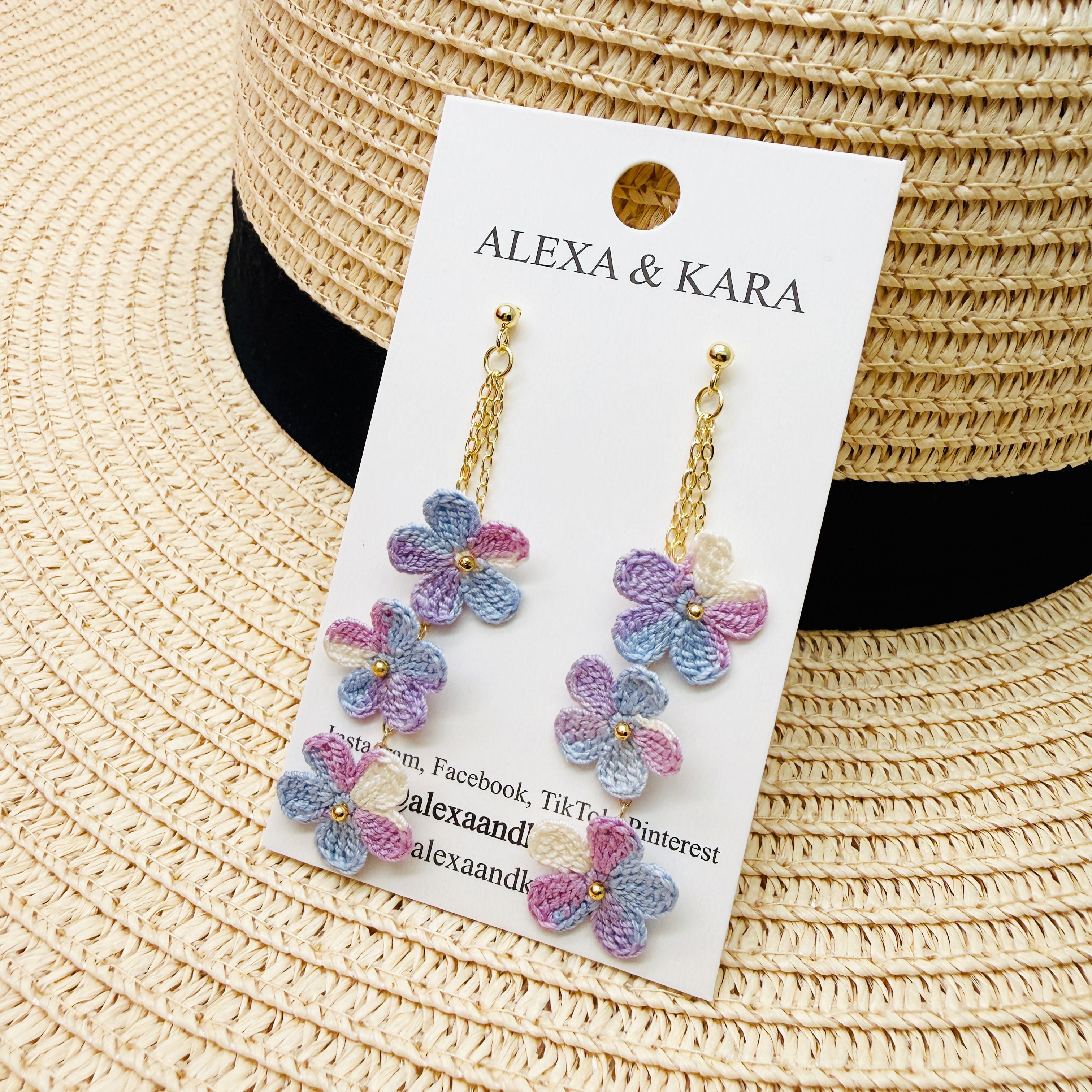 Flower Dangles Micro Crochet