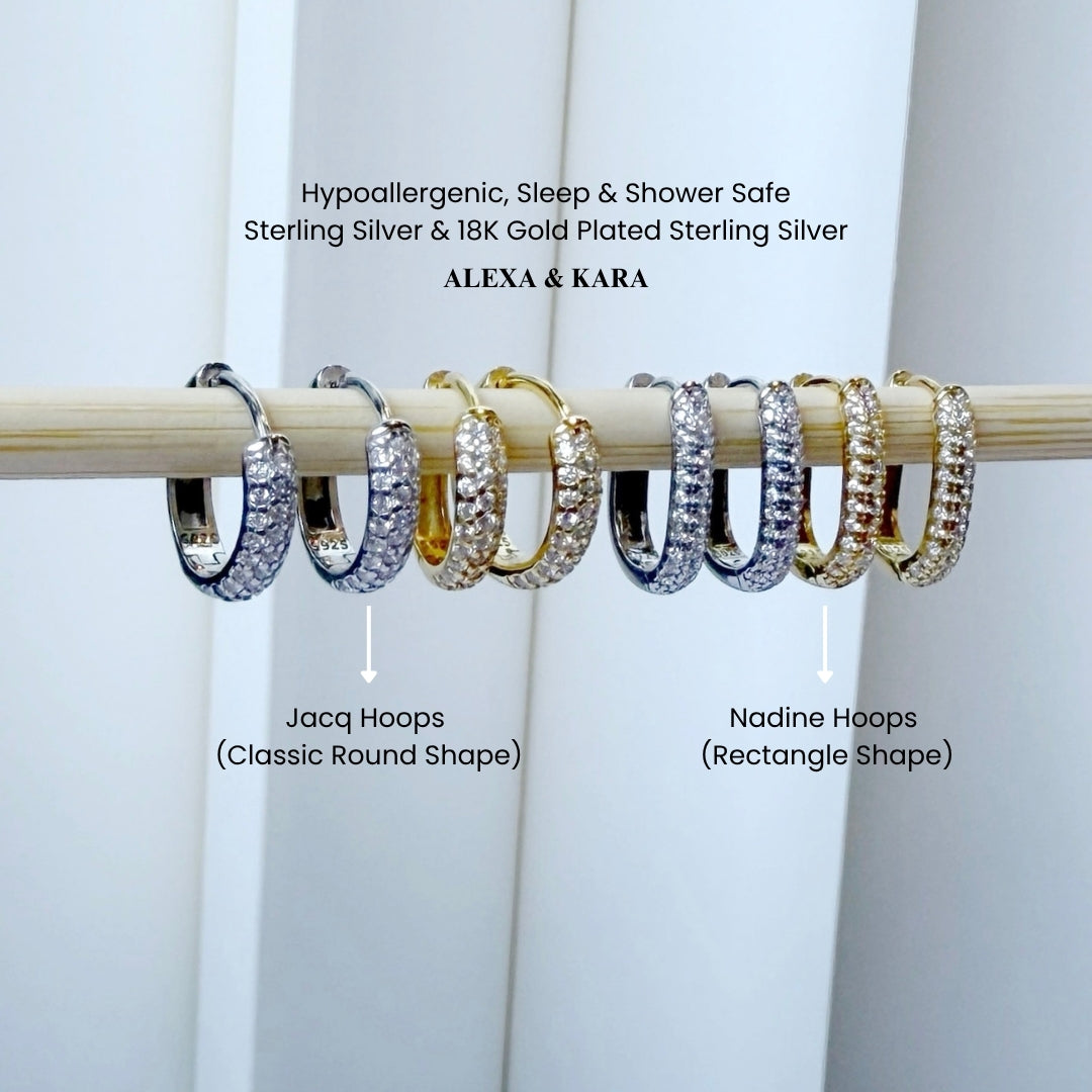 Jacq Hoops 18K Gold Plated & Sterling Silver