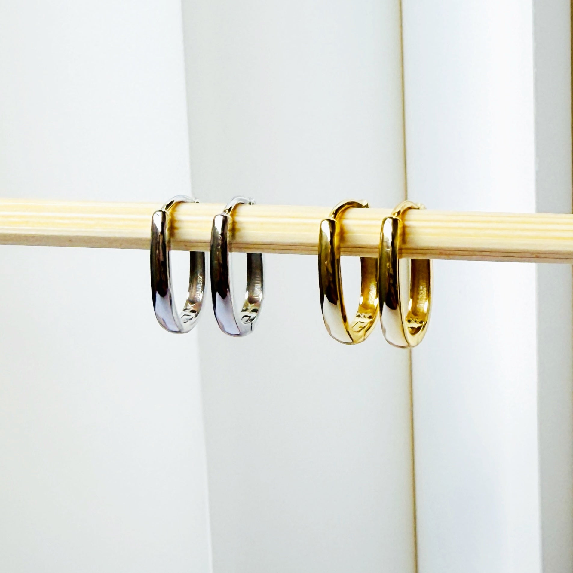 Kara Hoops 18K Gold Plated & Sterling Silver