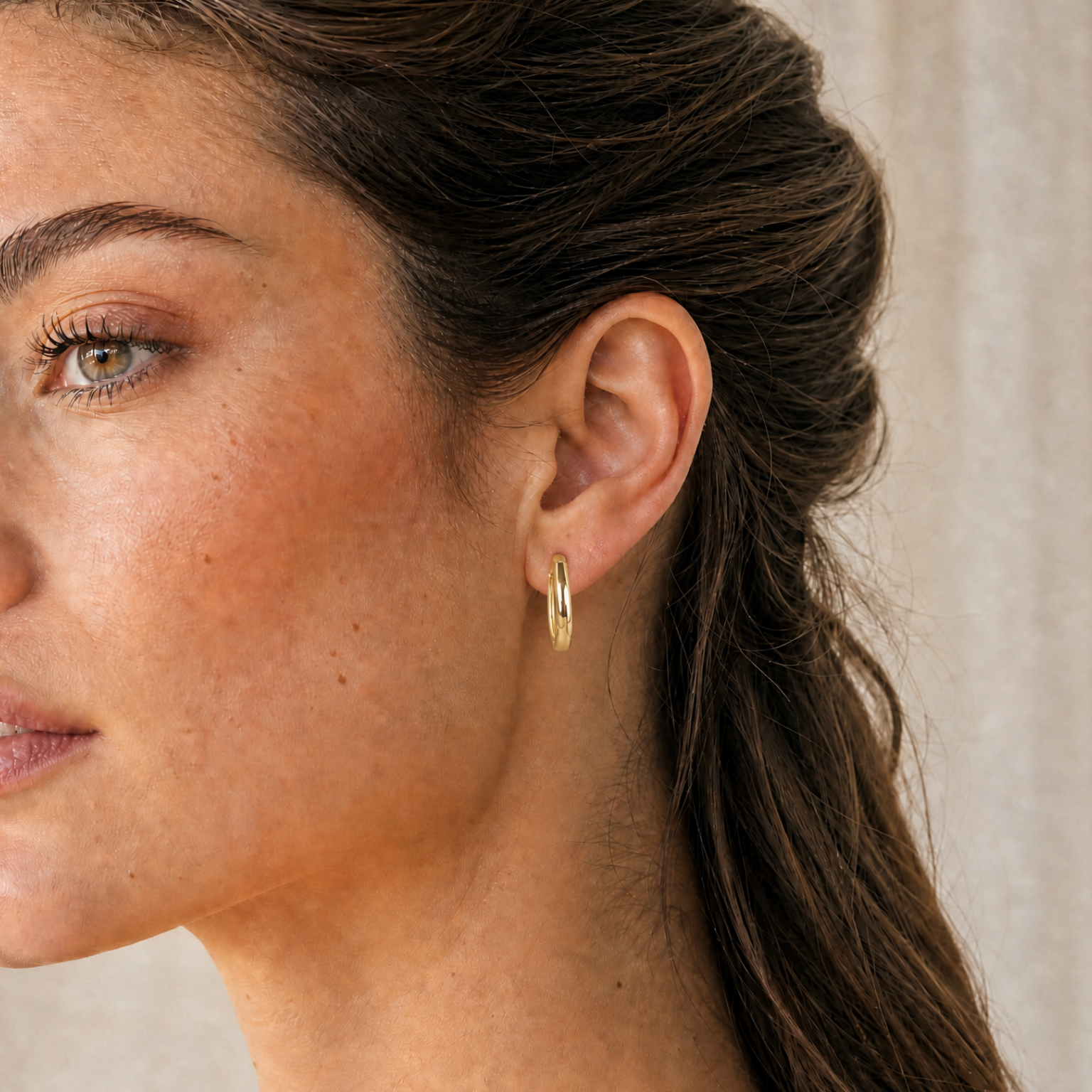 Kara Hoops 18K Gold Plated & Sterling Silver