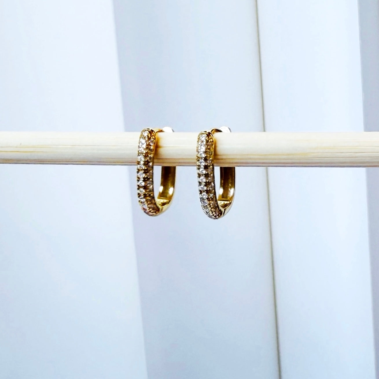 Nadine Hoops 18K Gold Plated & Sterling Silver