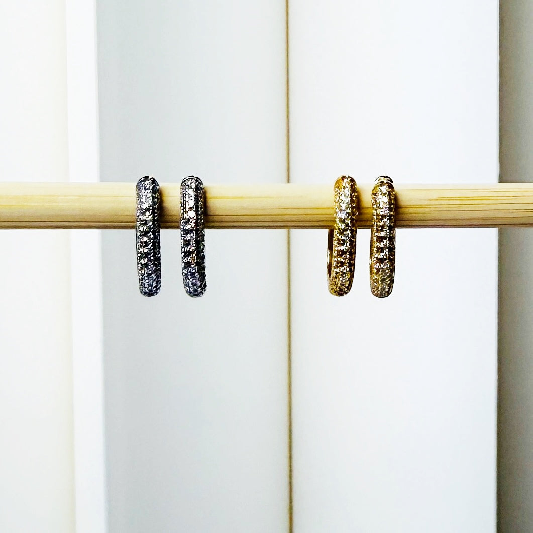 Nadine Hoops 18K Gold Plated & Sterling Silver