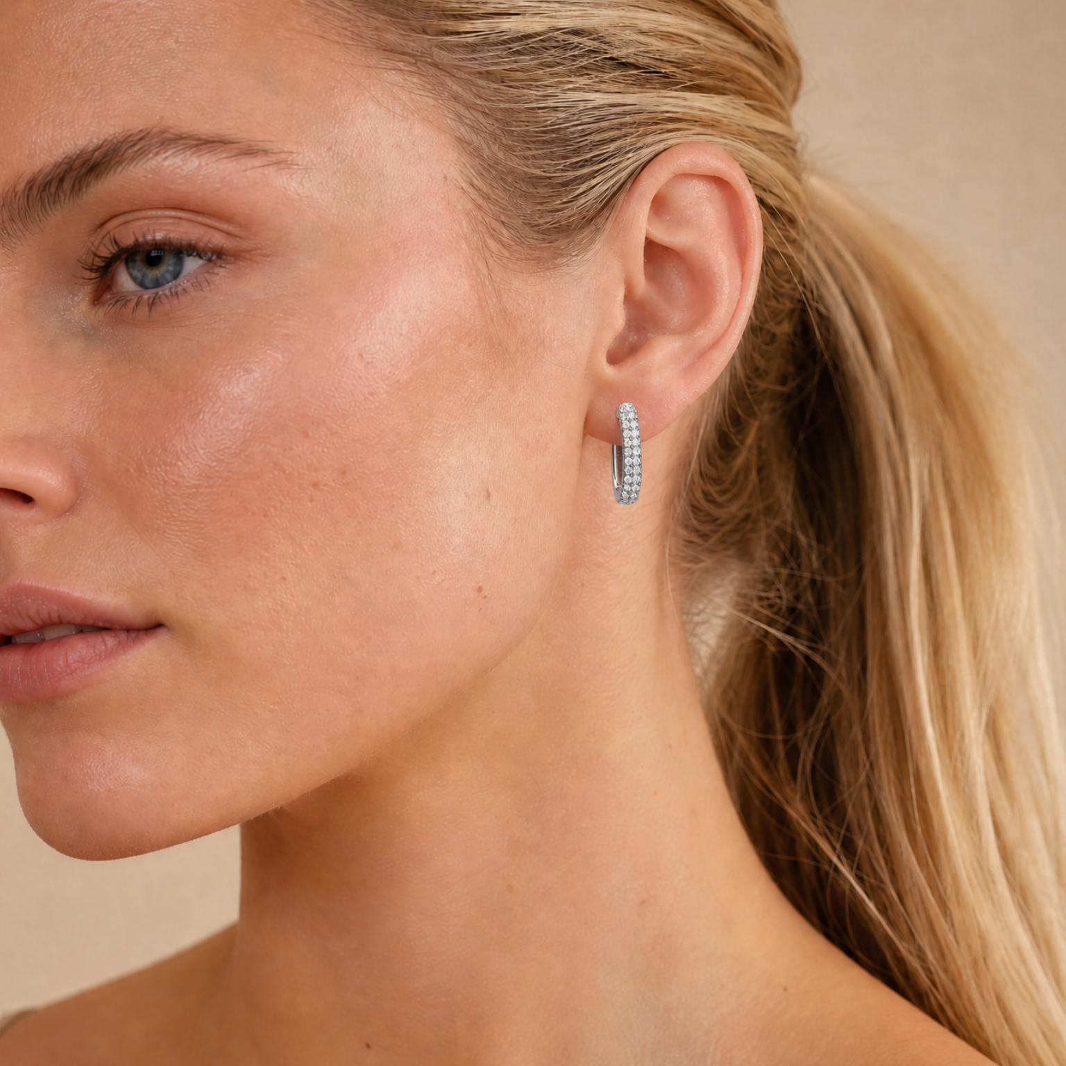 Nadine Hoops 18K Gold Plated & Sterling Silver