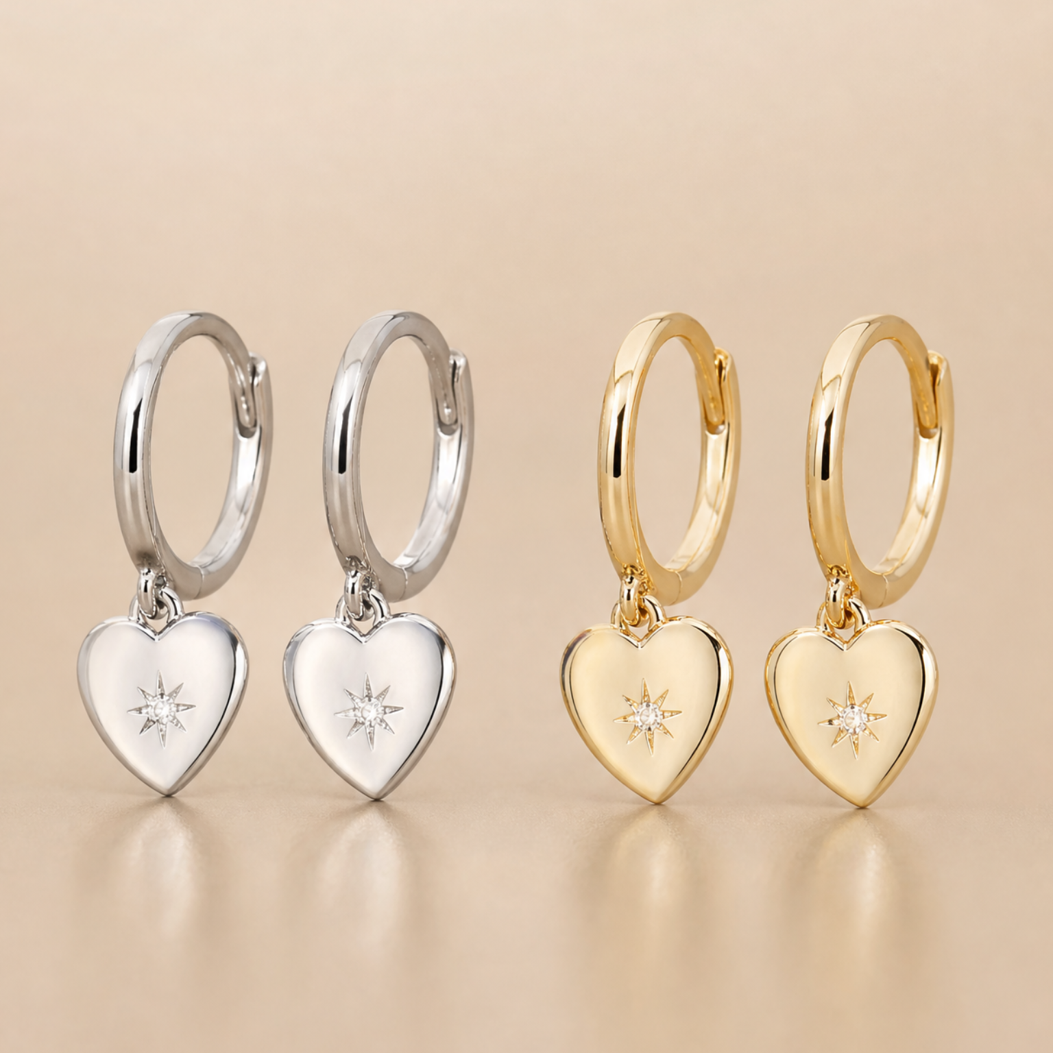 Passion Huggies 18K Gold Plated & Sterling Silver