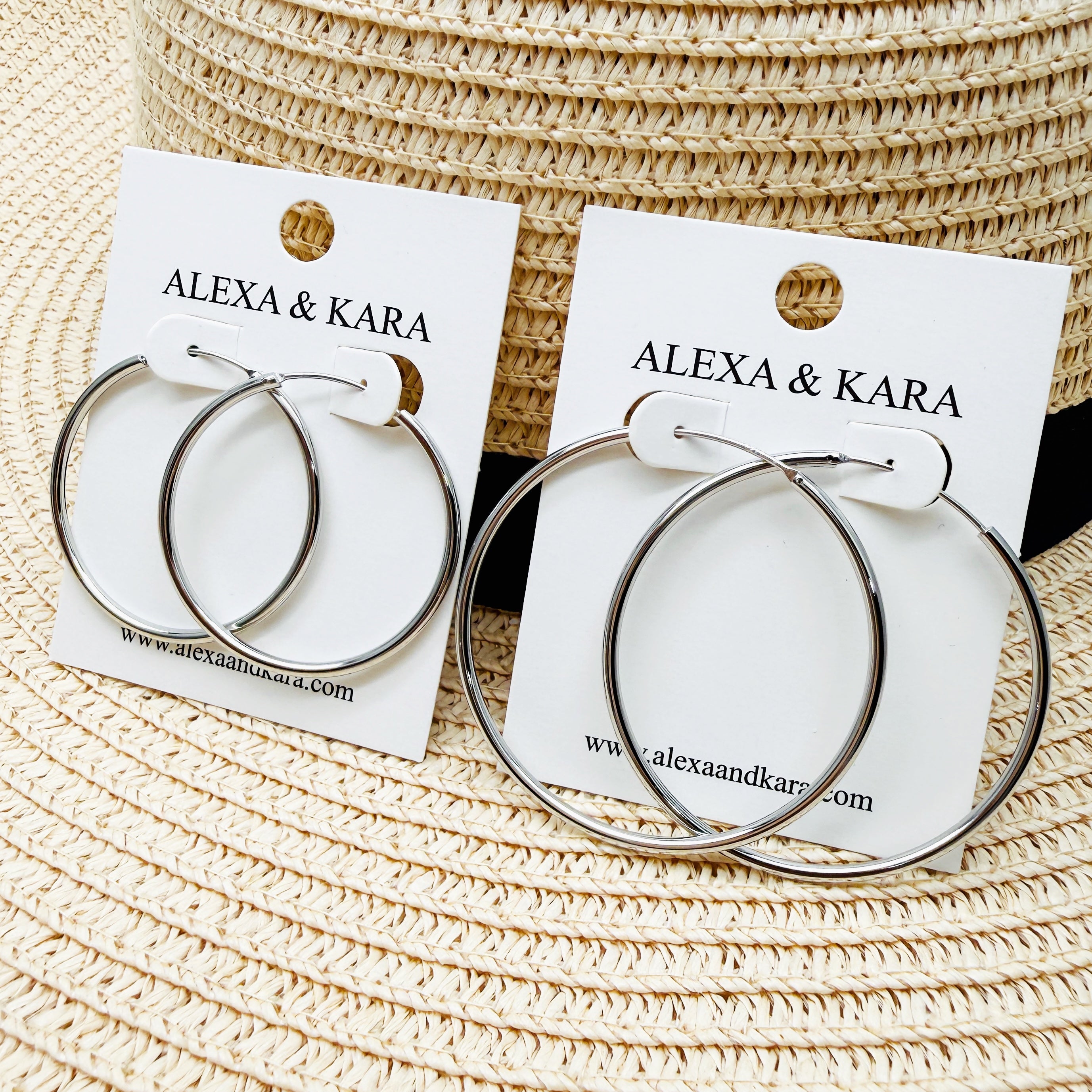 Simple Hoops Silver 5 Sizes