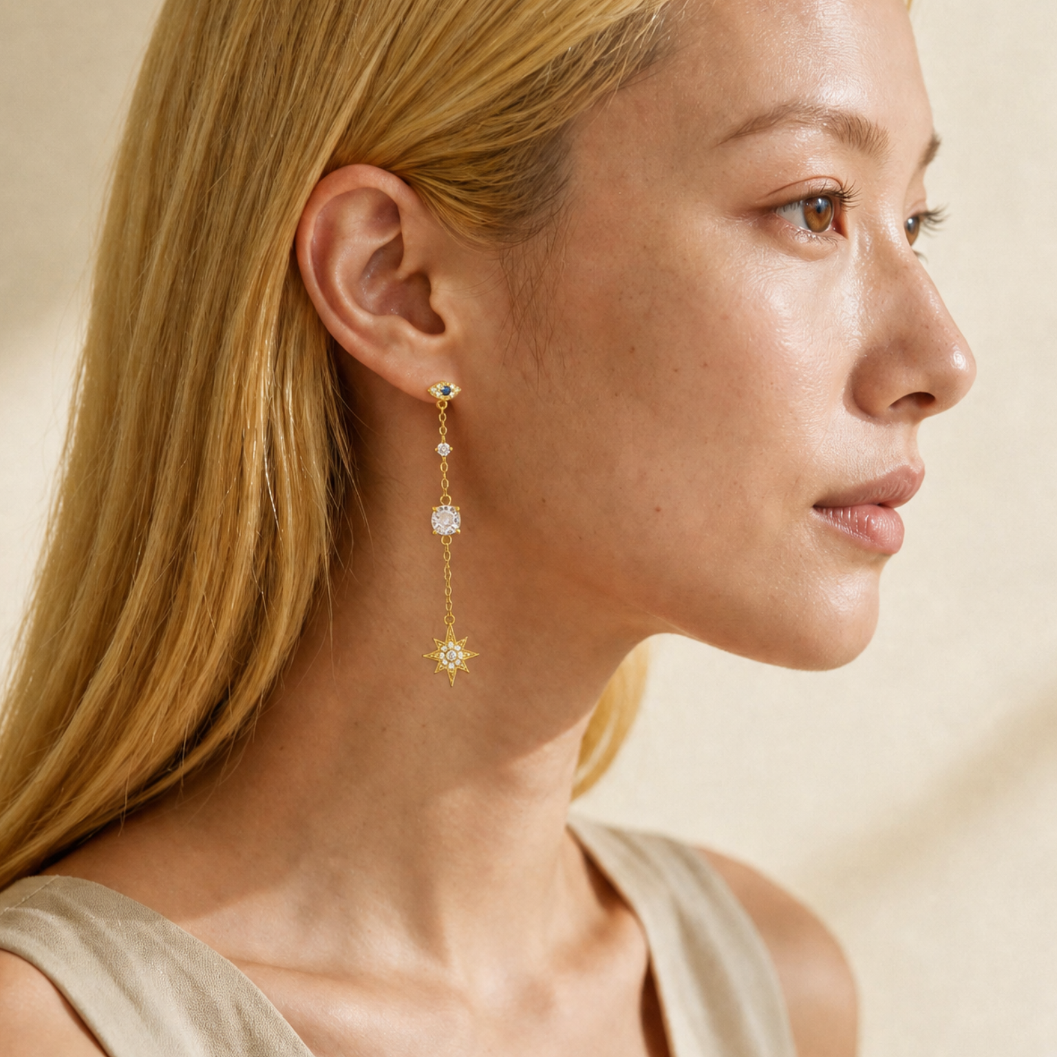 Starry Night 18K Gold Plated Sterling Silver