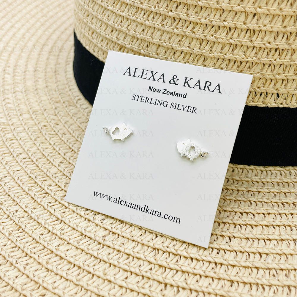 Lucky Pigs Studs | Sterling Silver