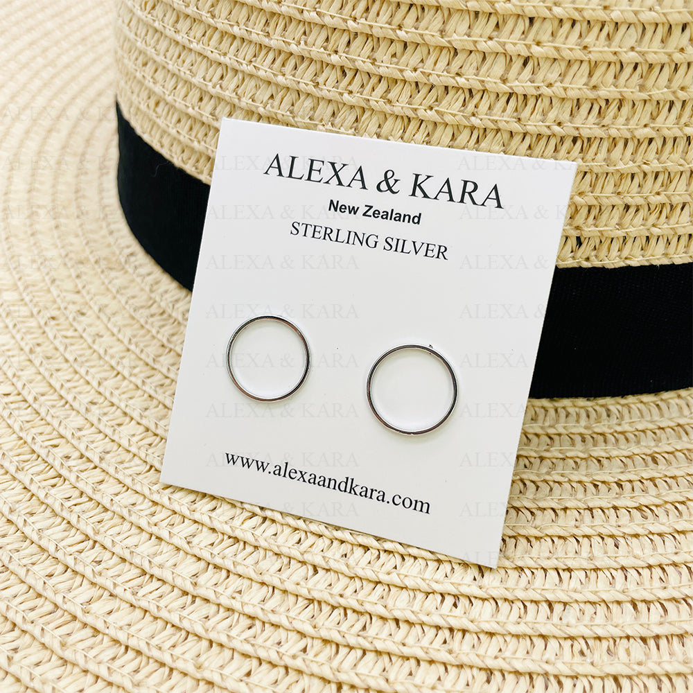 Maxi Circle Studs | Sterling Silver