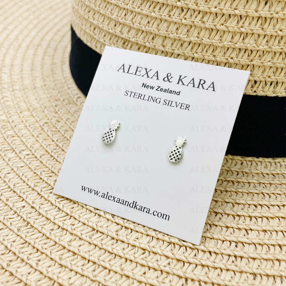 Pineapple Studs | Sterling Silver